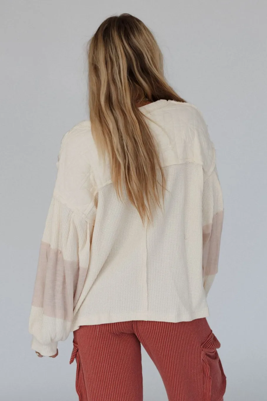 Cozy Oasis Multi Color Top - Cream