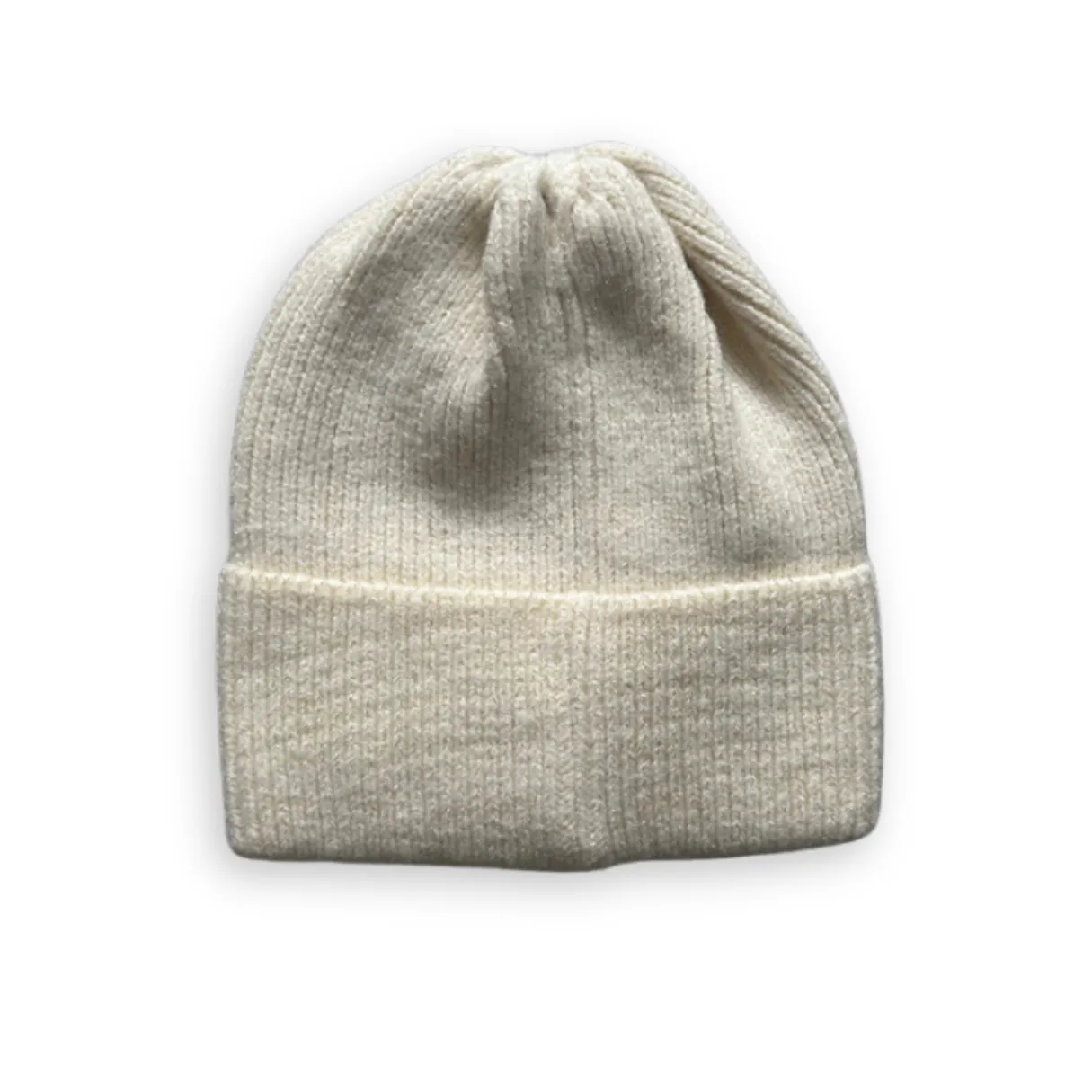 Cream Sparkly Beanie Hat