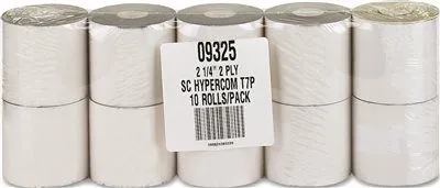 Credit/Debit Verification Rolls 2-1/4 Inch  X 70 Ft White/Canary 10/Pack