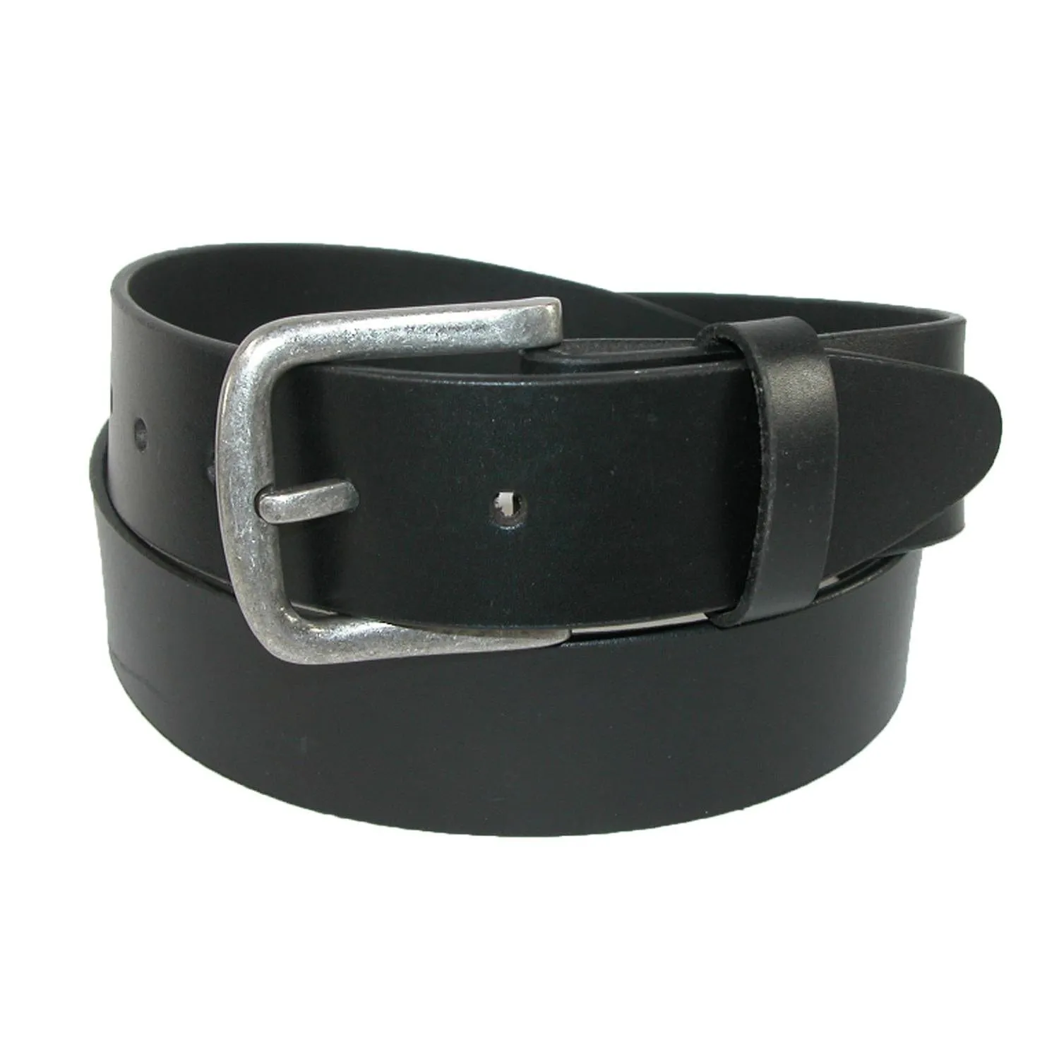 CTM® Men's Big & Tall Leather Removable Buckle Bridle Belt
