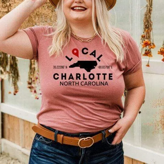 Custom City and State Short Sleeve Tee