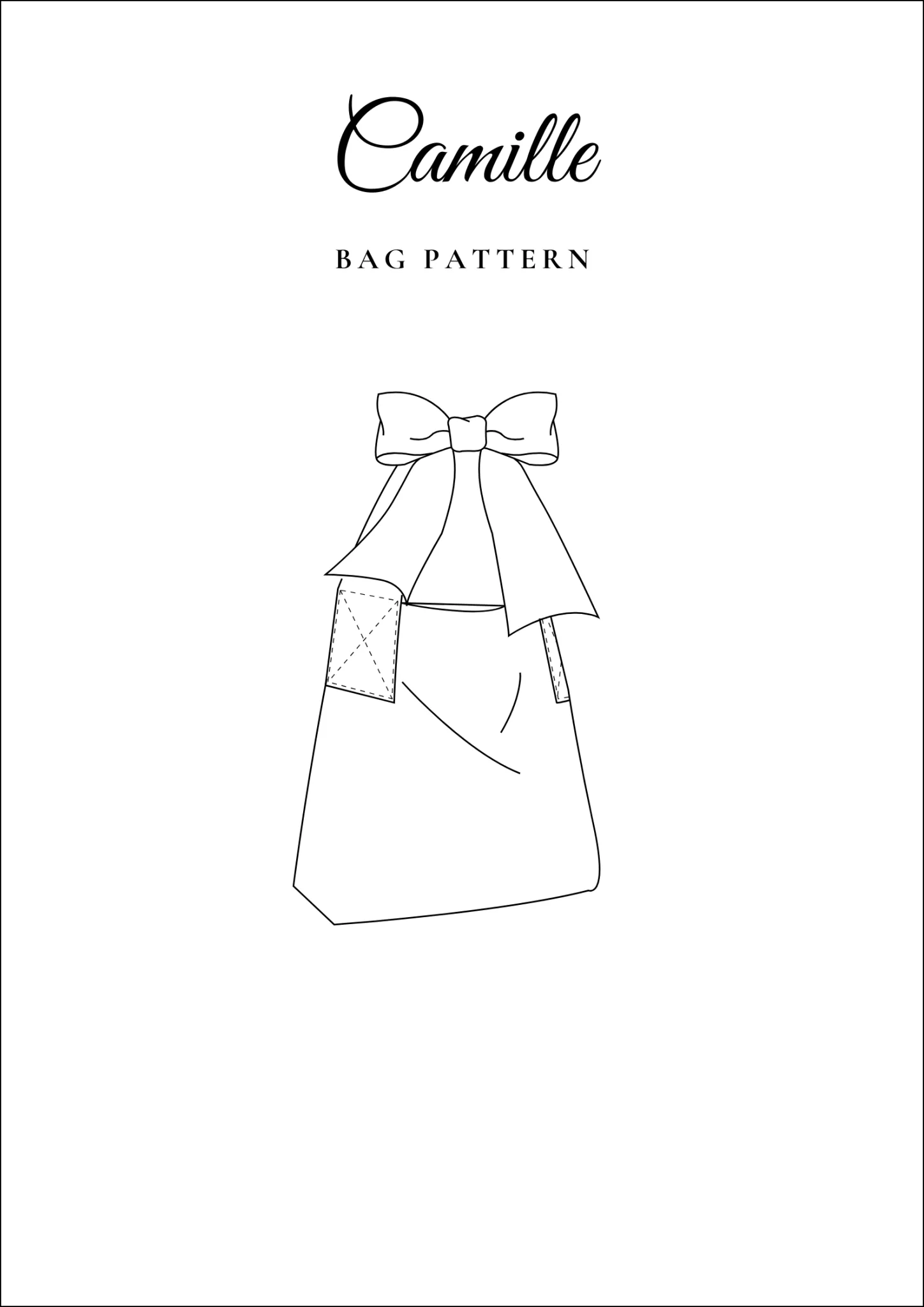 Cute Tote Bag with Bow Sewing Pattern [Camille]