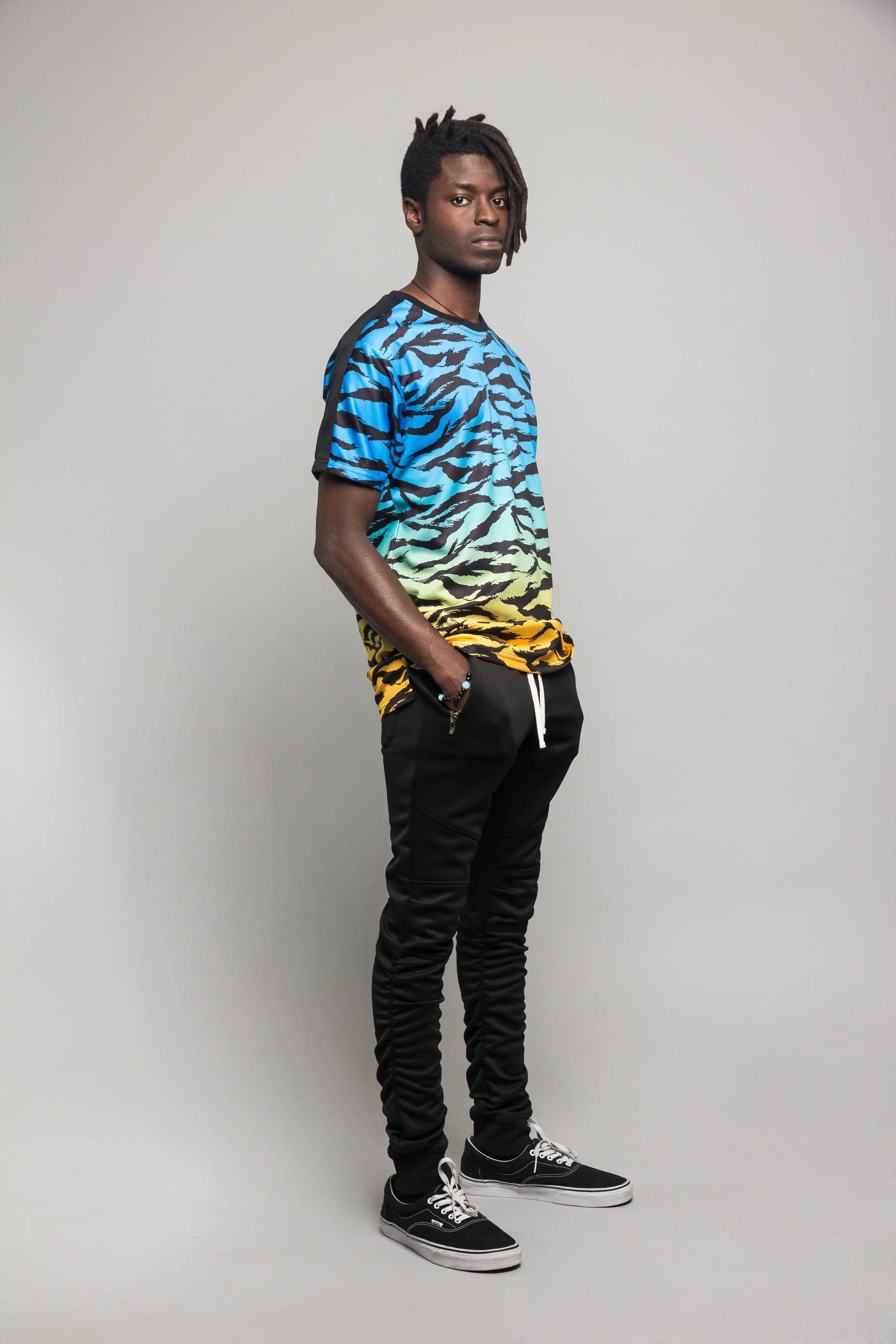 Dip Dye Gradient Tiger T-Shirt