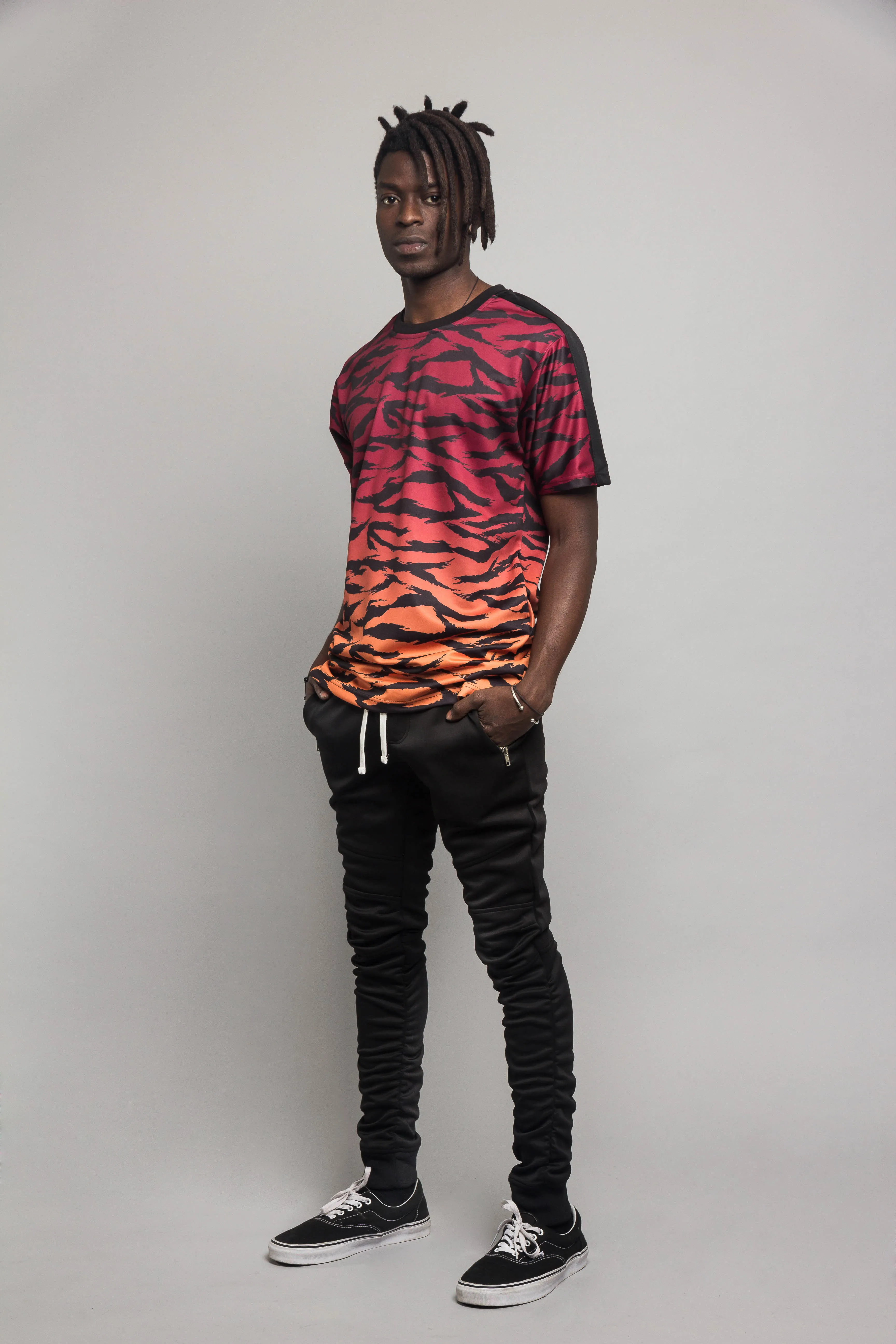 Dip Dye Gradient Tiger T-Shirt