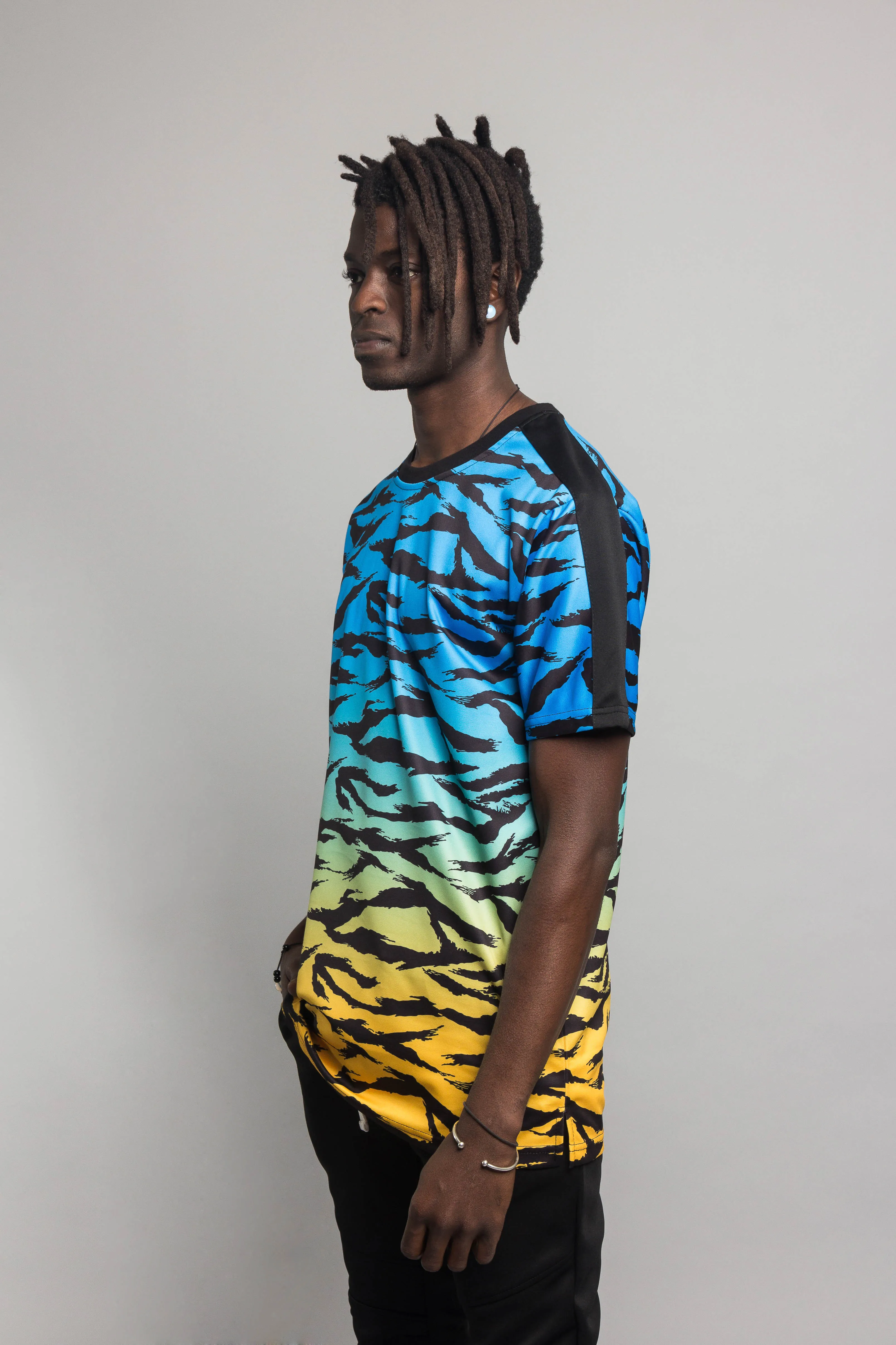 Dip Dye Gradient Tiger T-Shirt