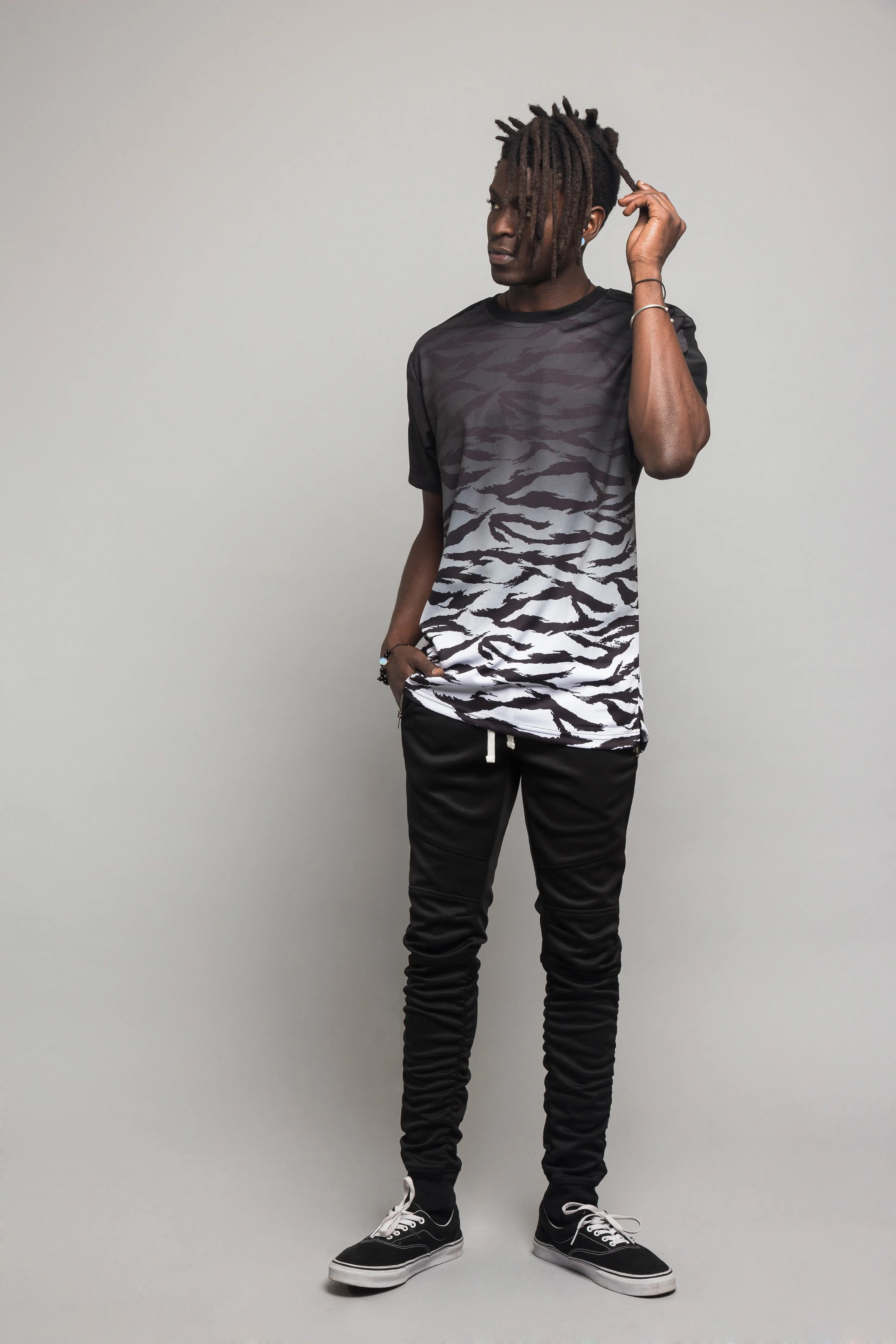 Dip Dye Gradient Tiger T-Shirt
