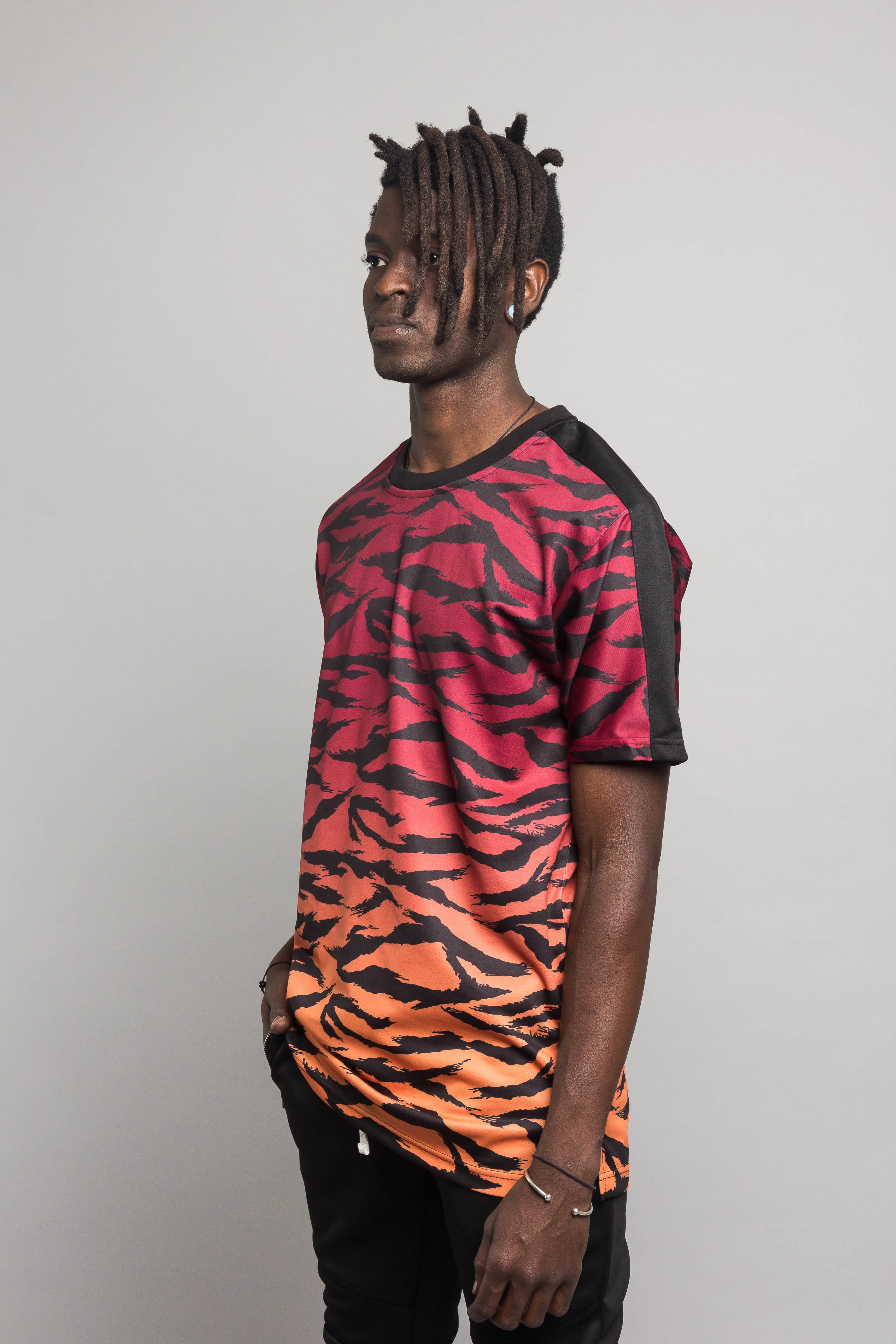 Dip Dye Gradient Tiger T-Shirt