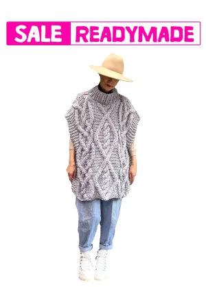 DISCONTINUED STYLE Cable Poncho - Merino READY TO SHIP SALE!