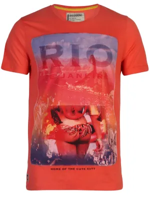 Dissident Riobum T-Shirt in Hot Coral