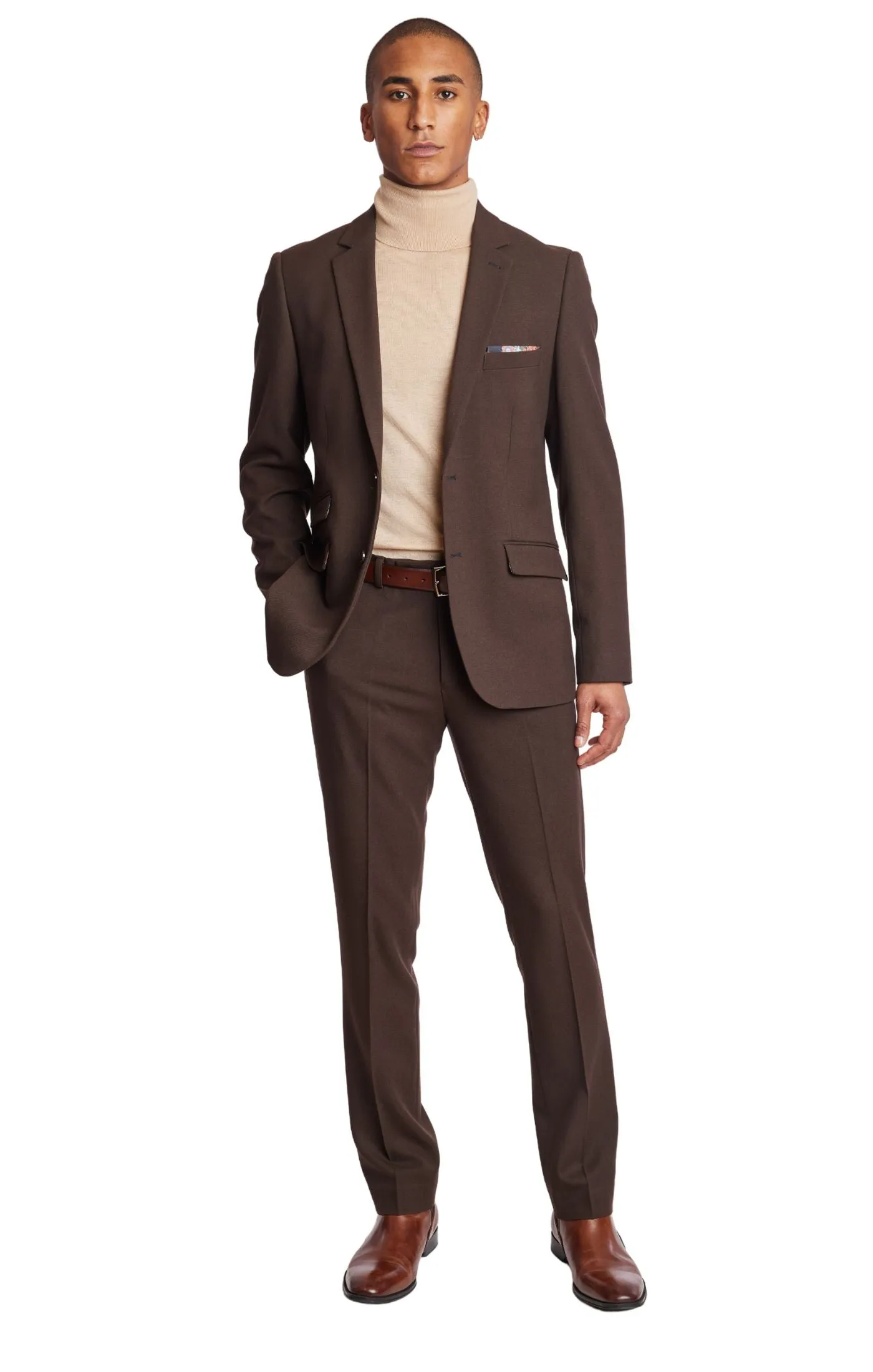Dover Notch Jacket - slim - Chocolate Brown