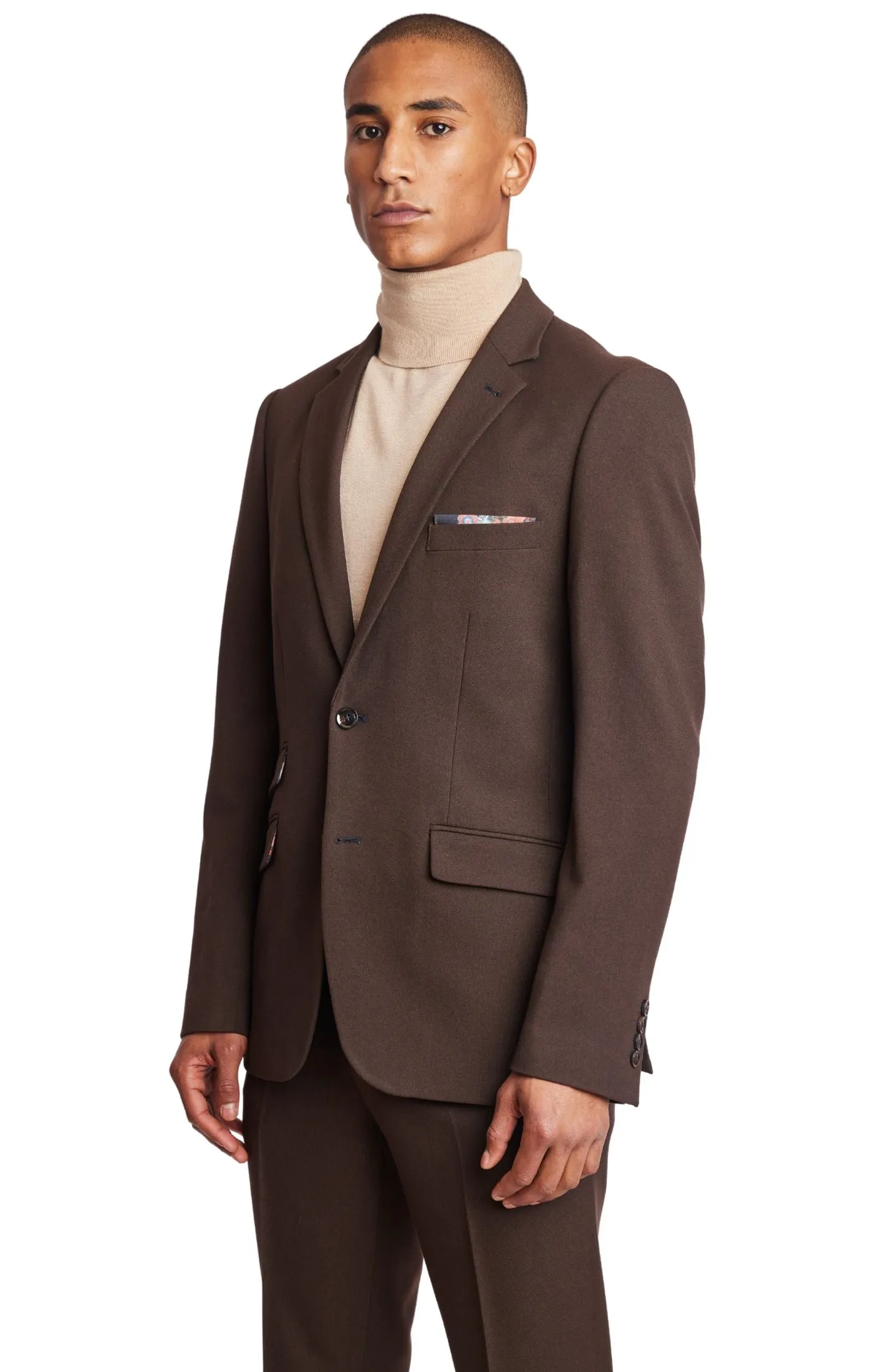 Dover Notch Jacket - slim - Chocolate Brown