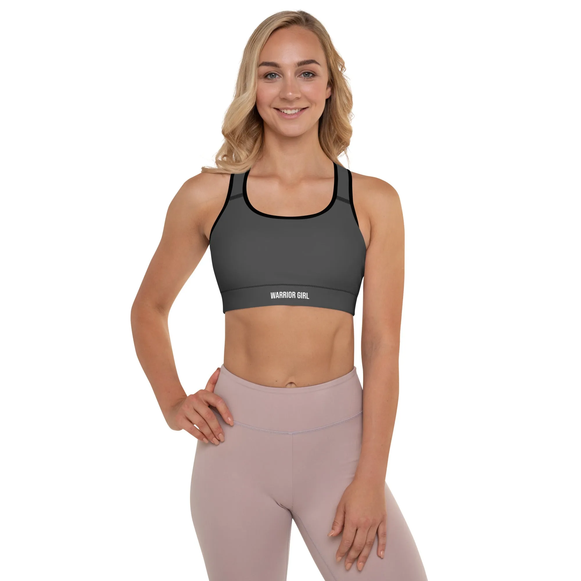 Eclipse Gray w/Black Warrior Sports Bra