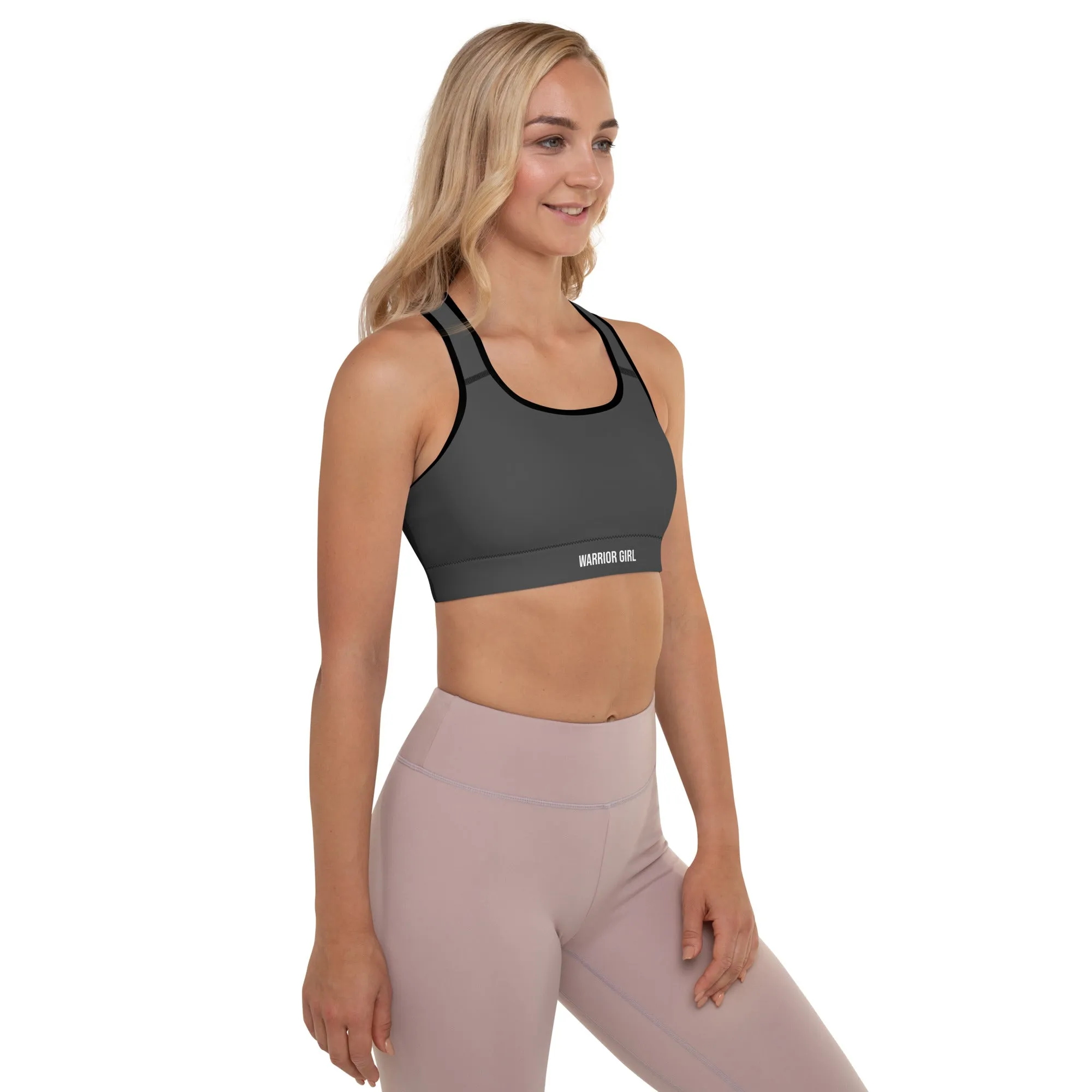 Eclipse Gray w/Black Warrior Sports Bra
