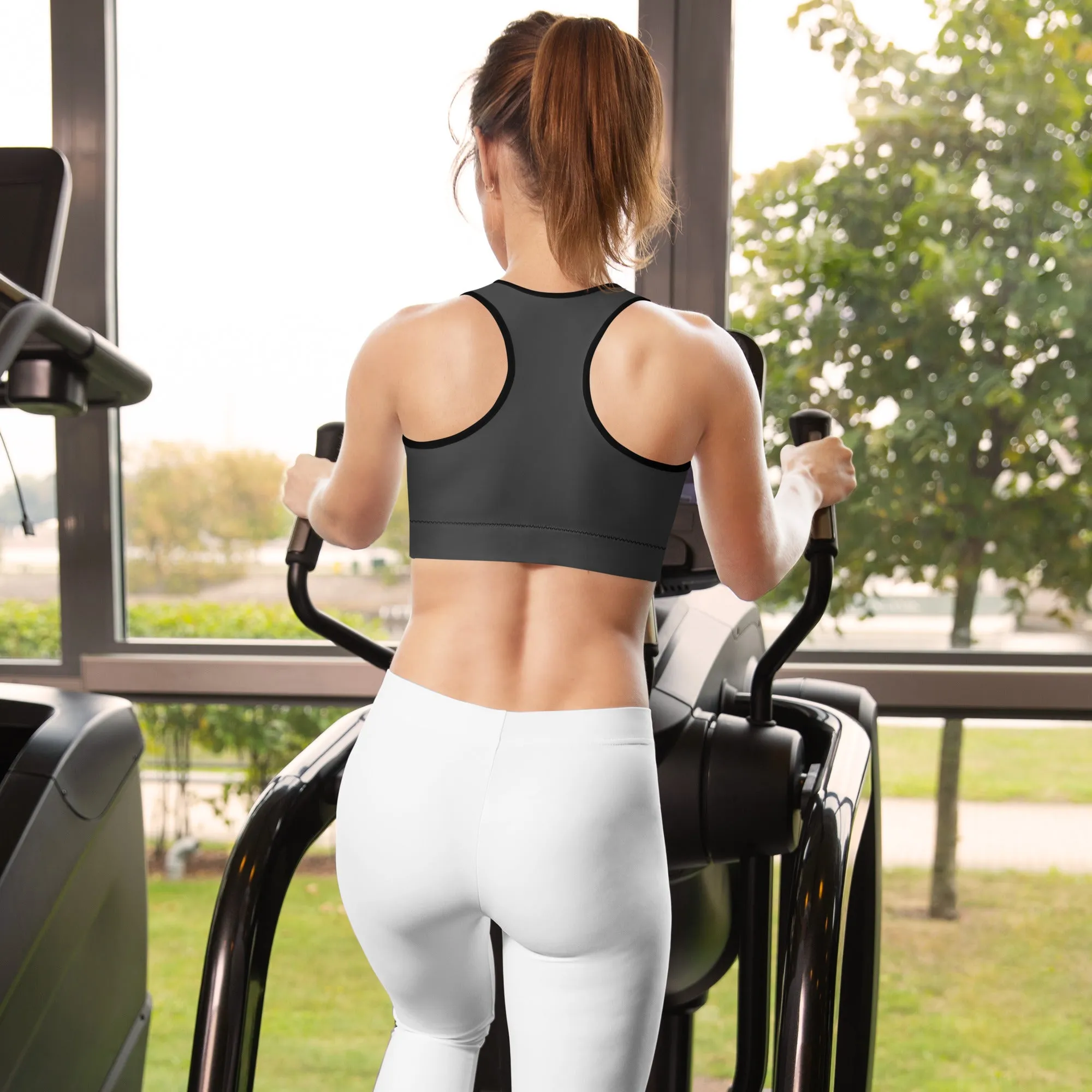 Eclipse Gray w/Black Warrior Sports Bra