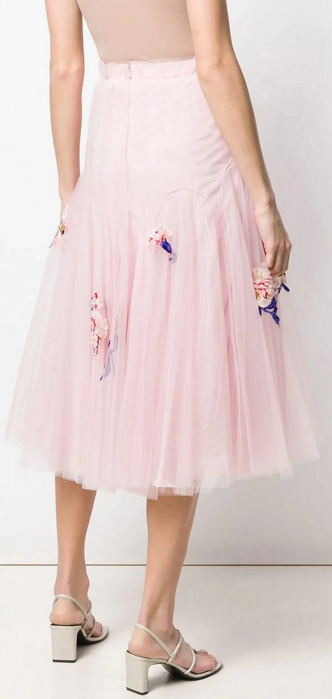 Embroidered Tulle Skirt