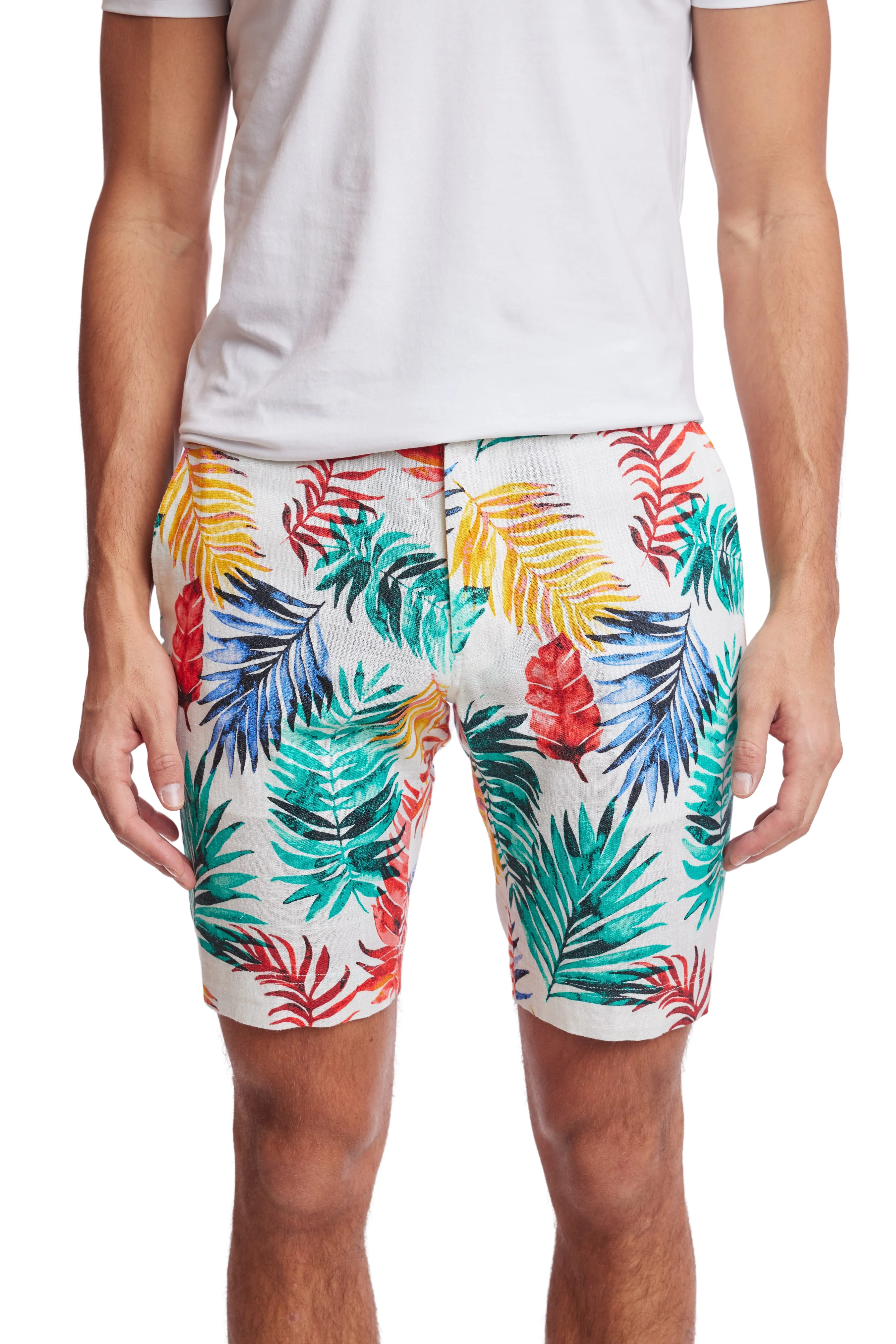 Felix Shorts - slim - Multicolor Leaves