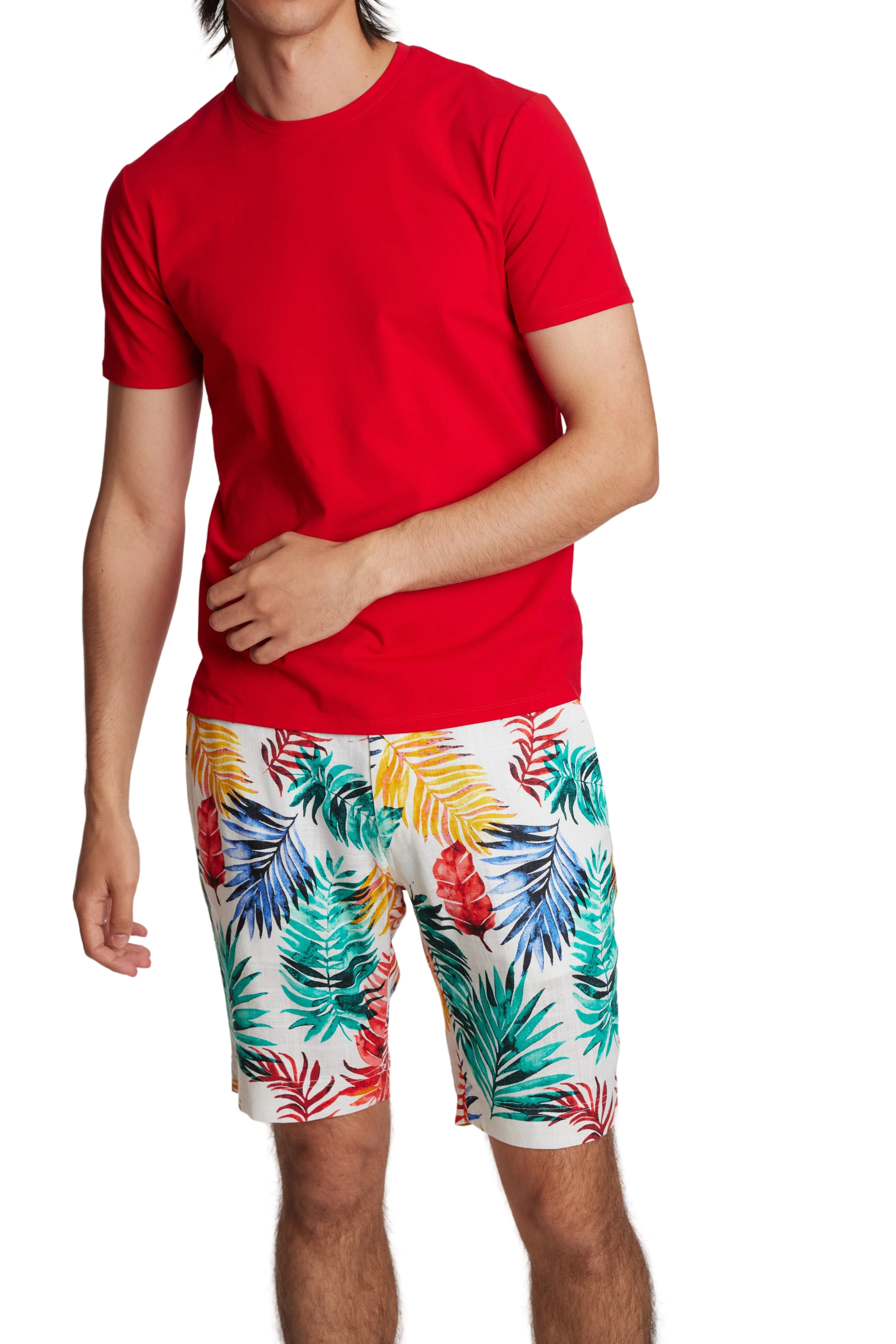 Felix Shorts - slim - Multicolor Leaves