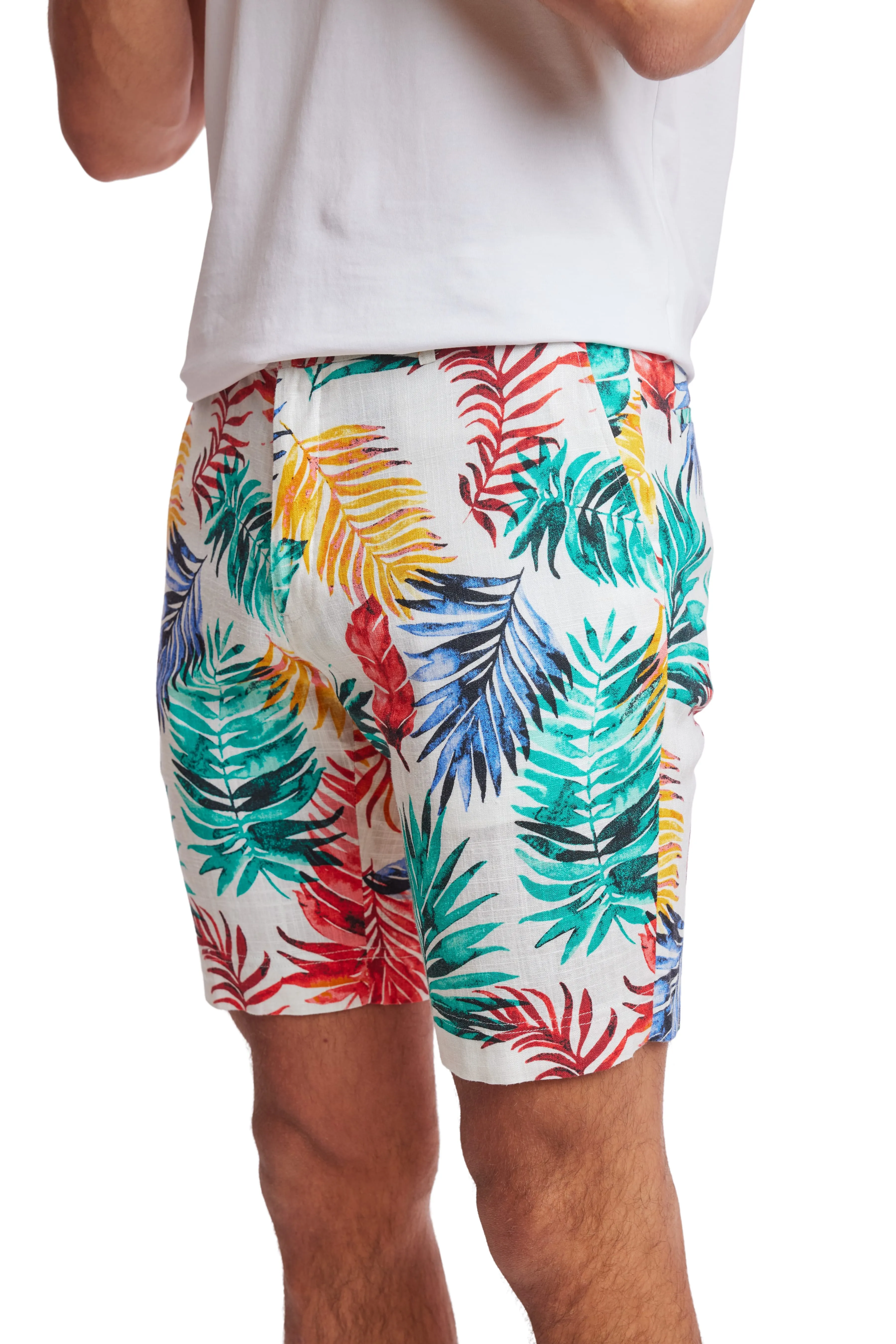 Felix Shorts - slim - Multicolor Leaves