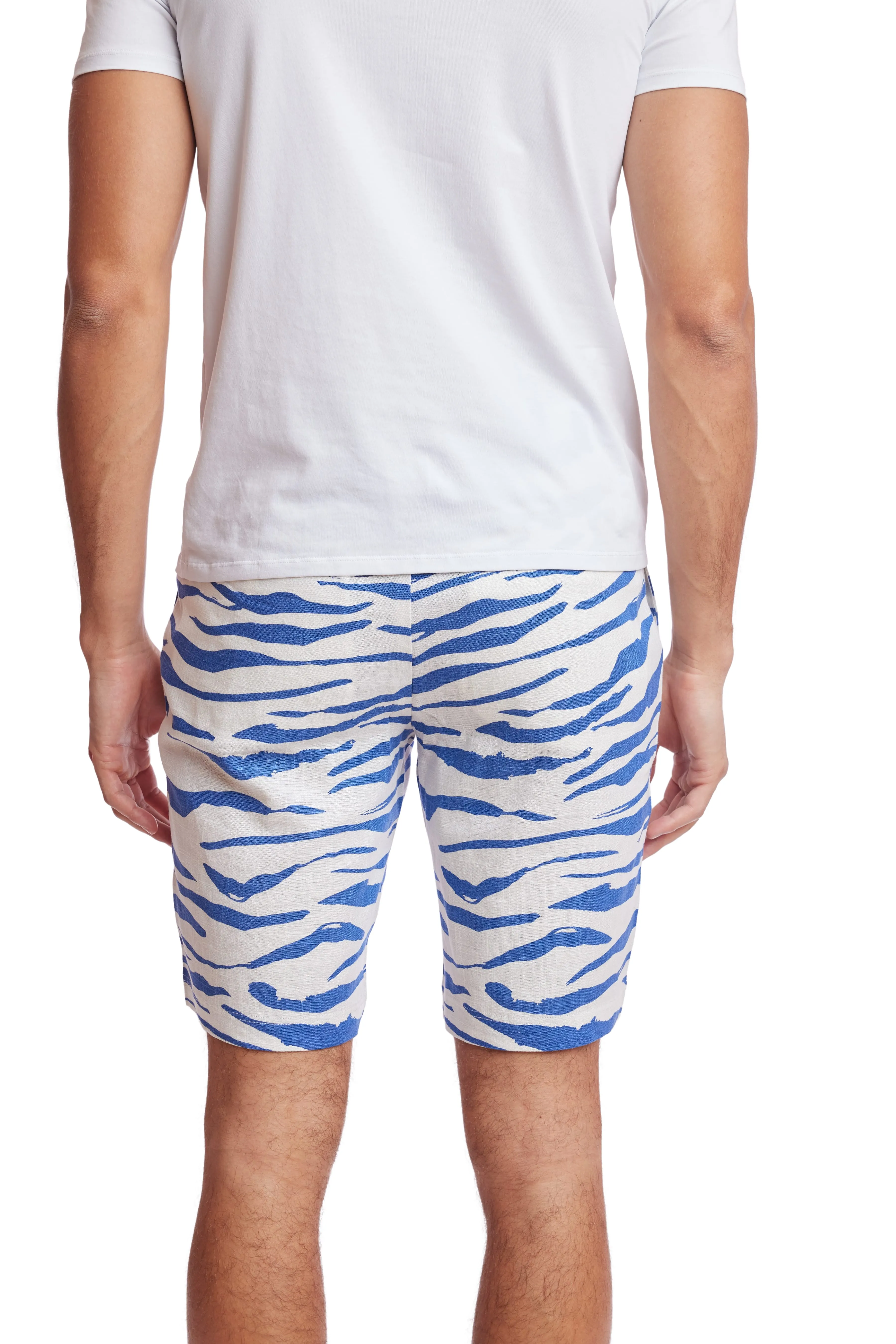 Felix Shorts - slim - White Royal Zebra