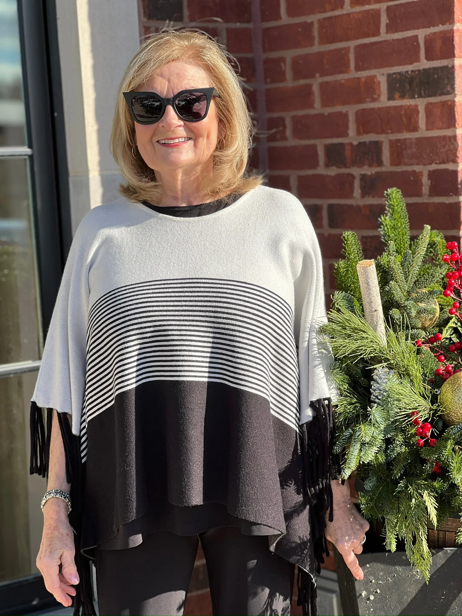 Festive Fringe Poncho