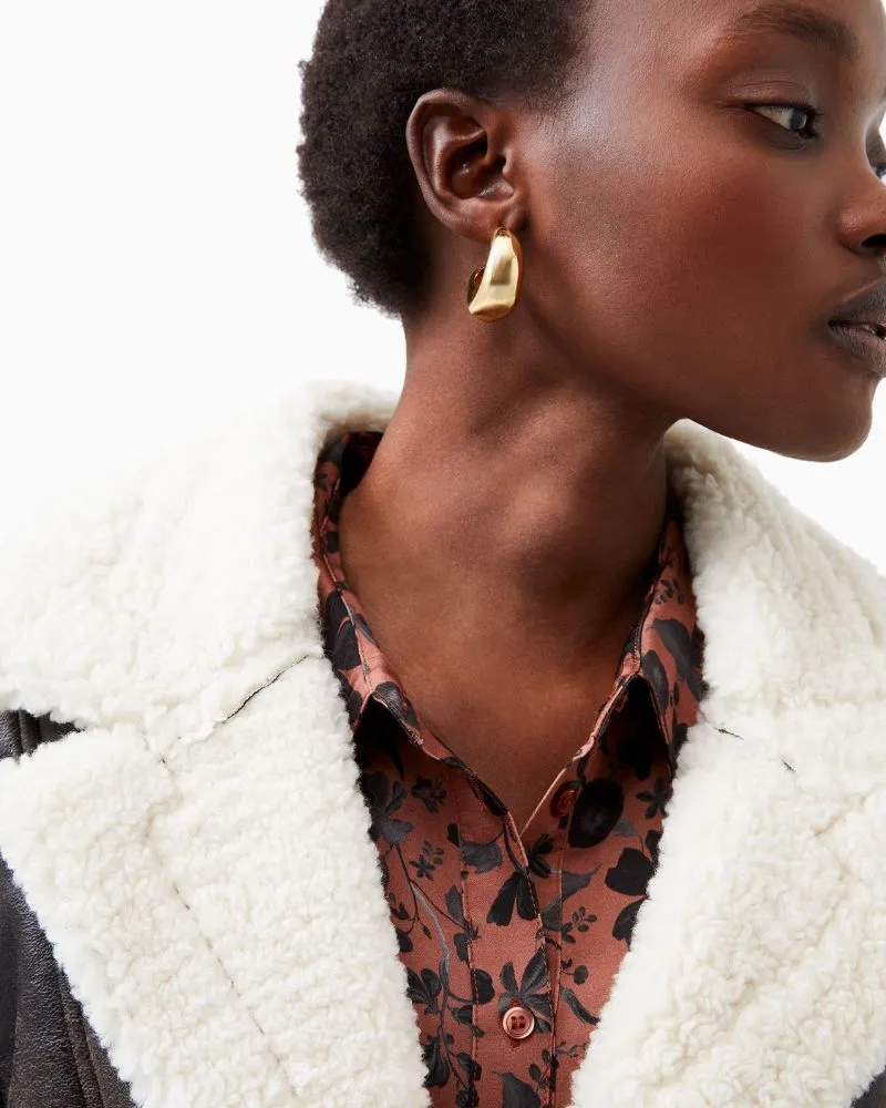 French Connection - Arizona Faux Shearling Coat