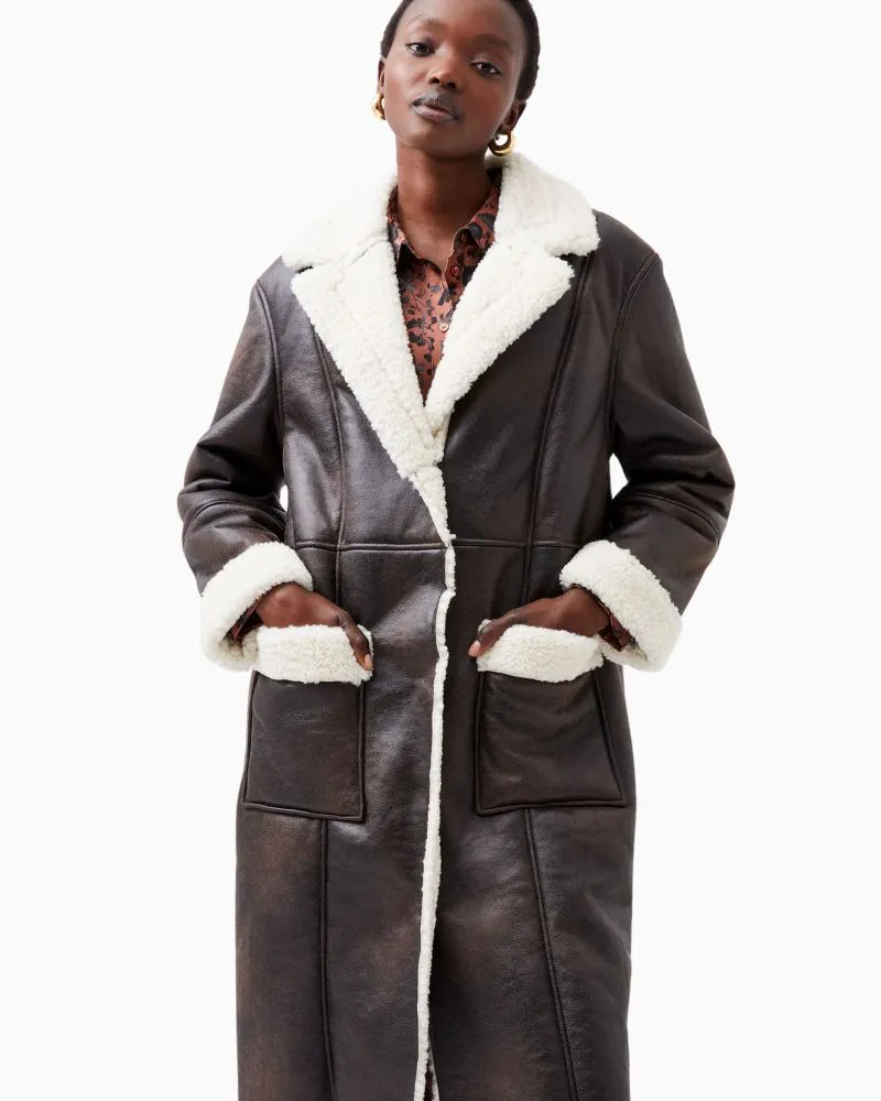 French Connection - Arizona Faux Shearling Coat