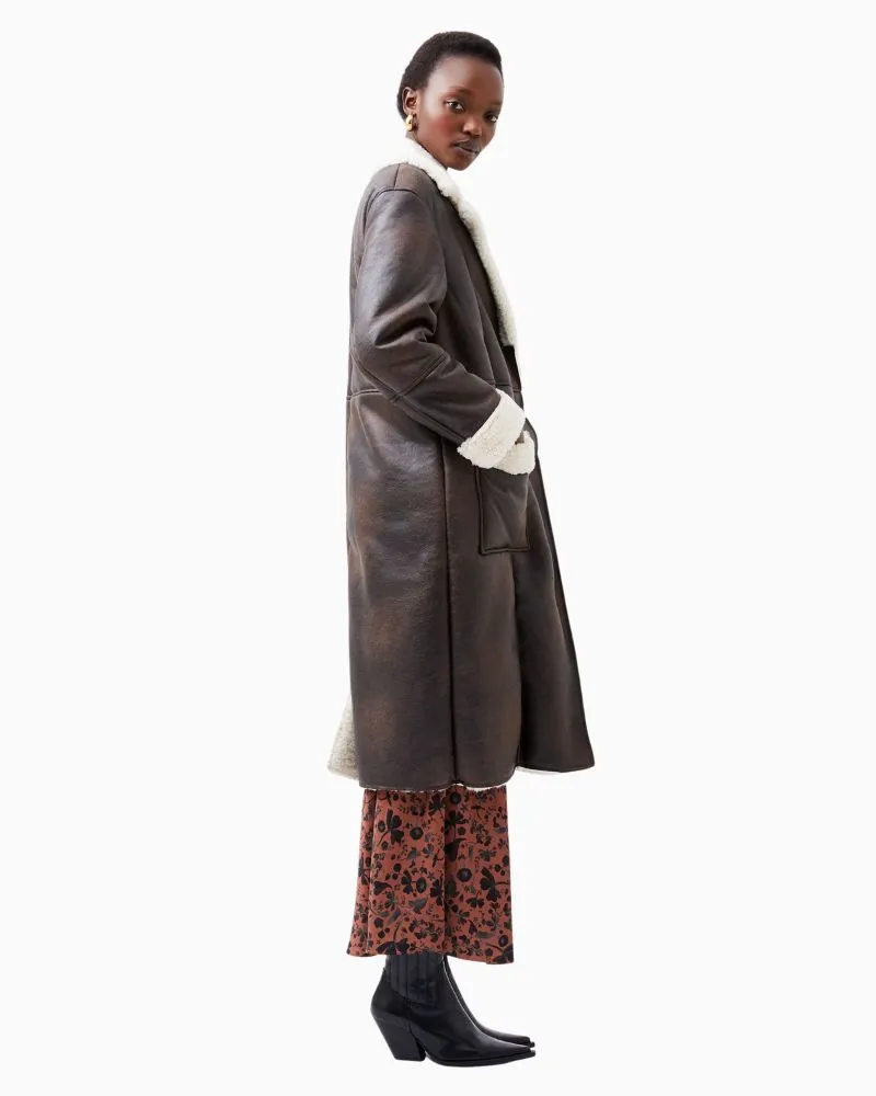 French Connection - Arizona Faux Shearling Coat
