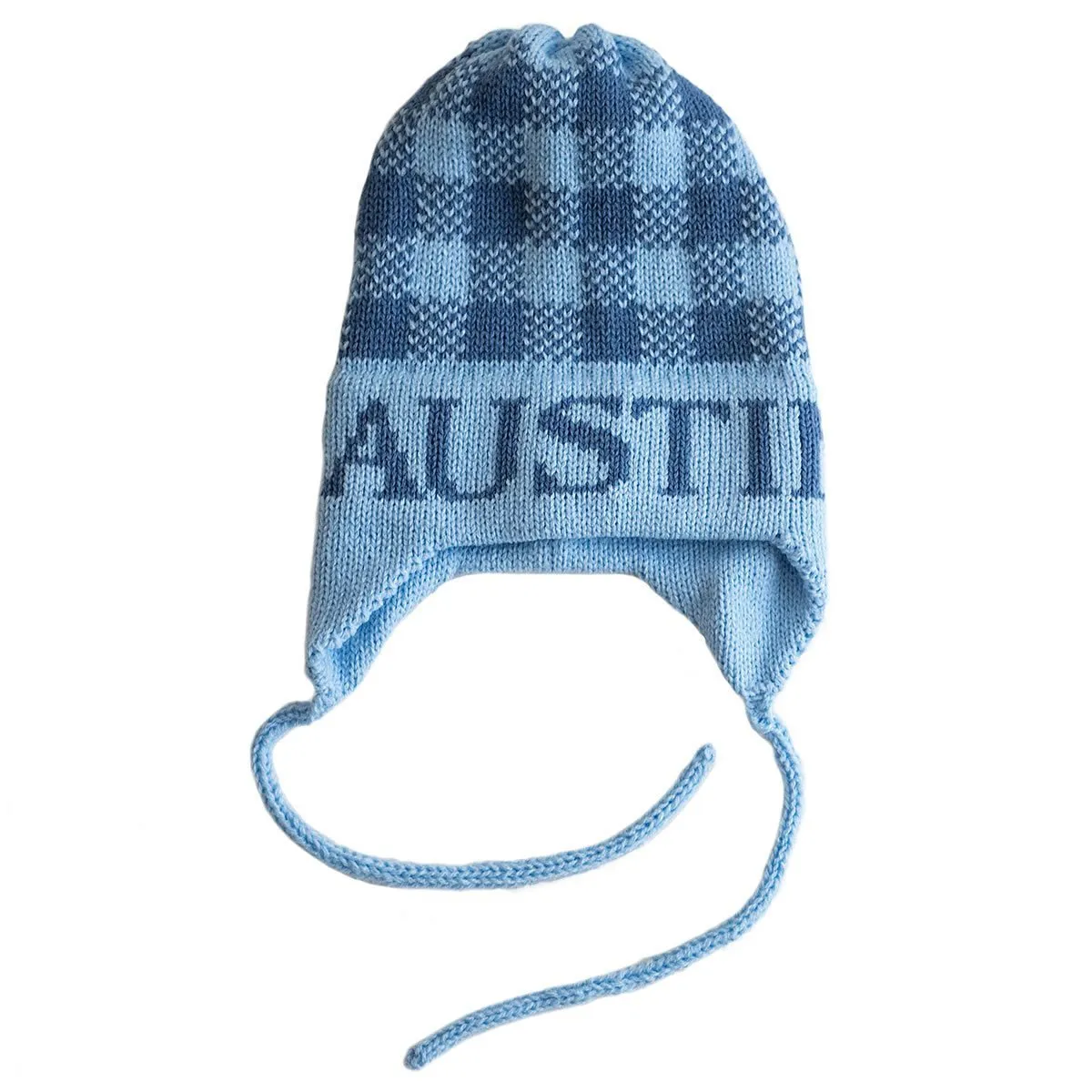 Gingham Personalized Knit Hat