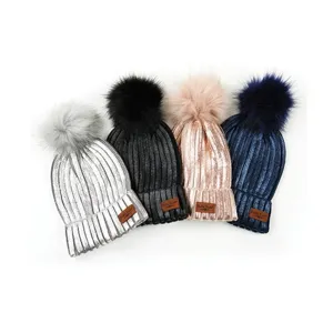 Glacier Knit Adult Pom Hat