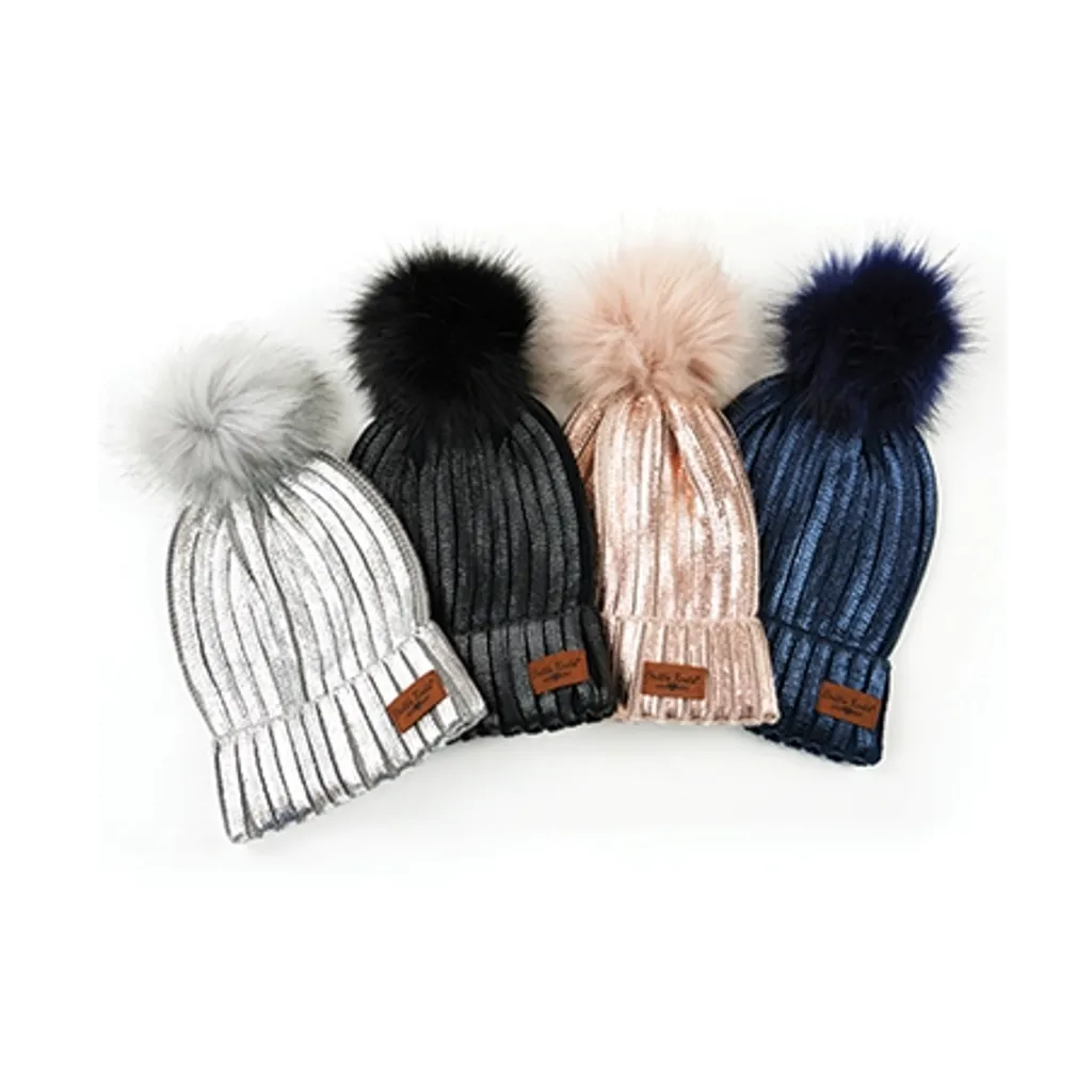 Glacier Knit Adult Pom Hat