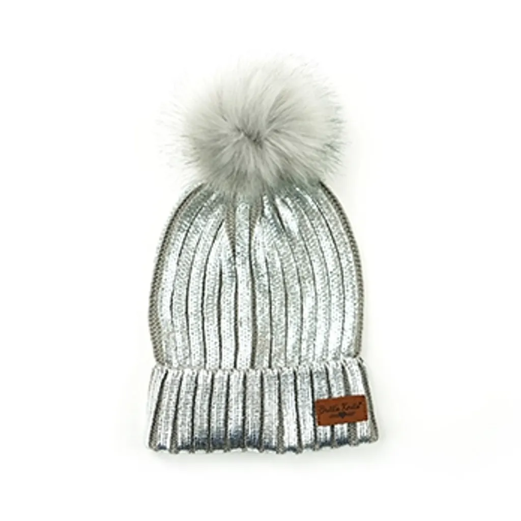 Glacier Knit Adult Pom Hat