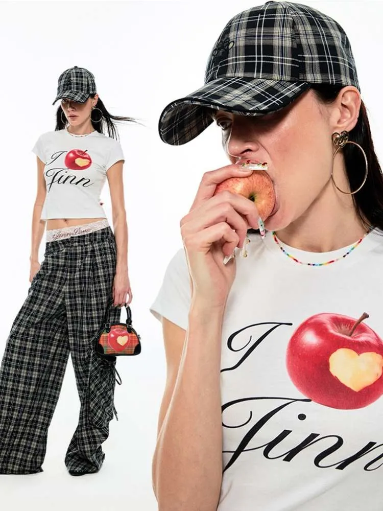 Gradient Plaid Pattern Wide Leg Cargo Pants【s0000009142】