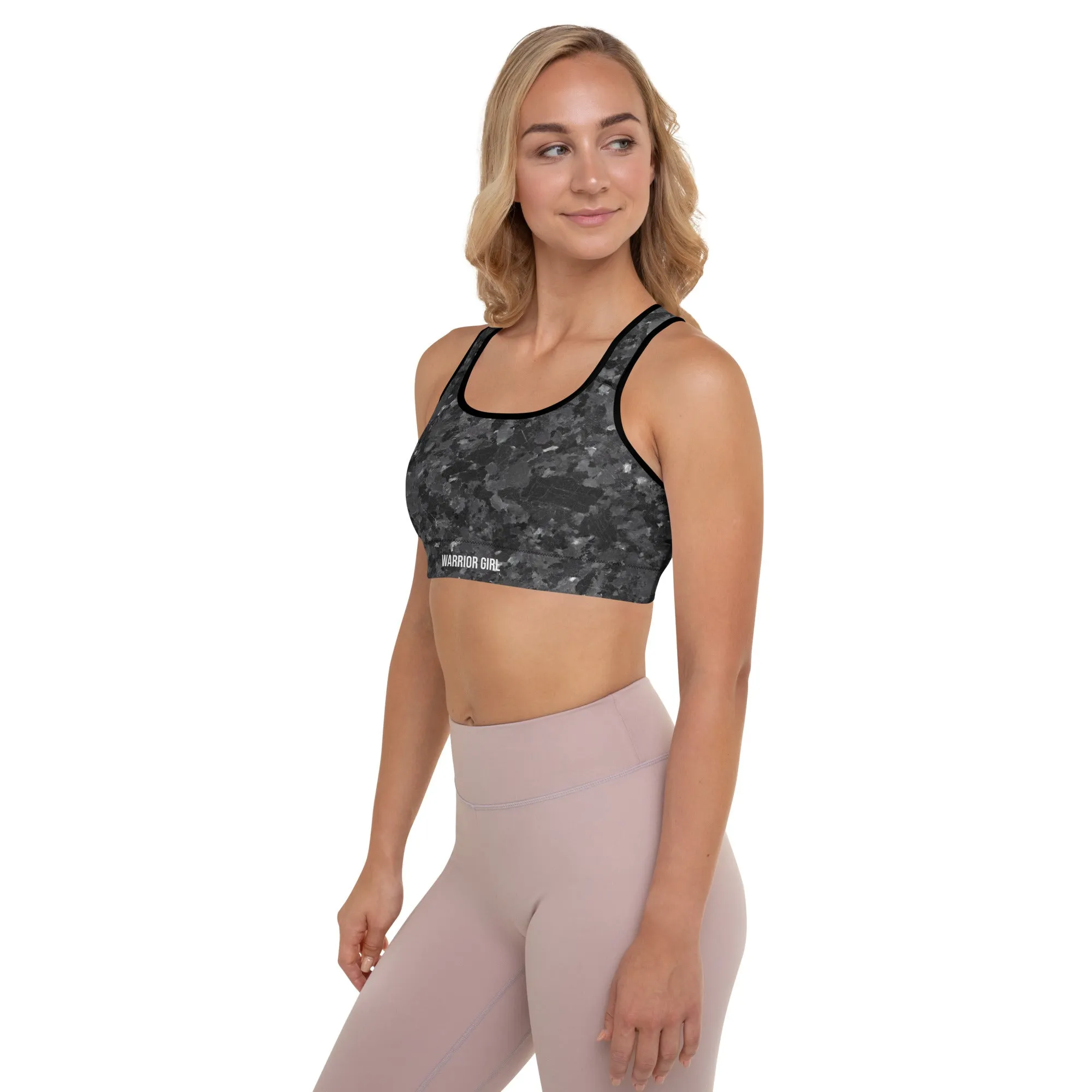 Granite w/Black Warrior Sports Bra
