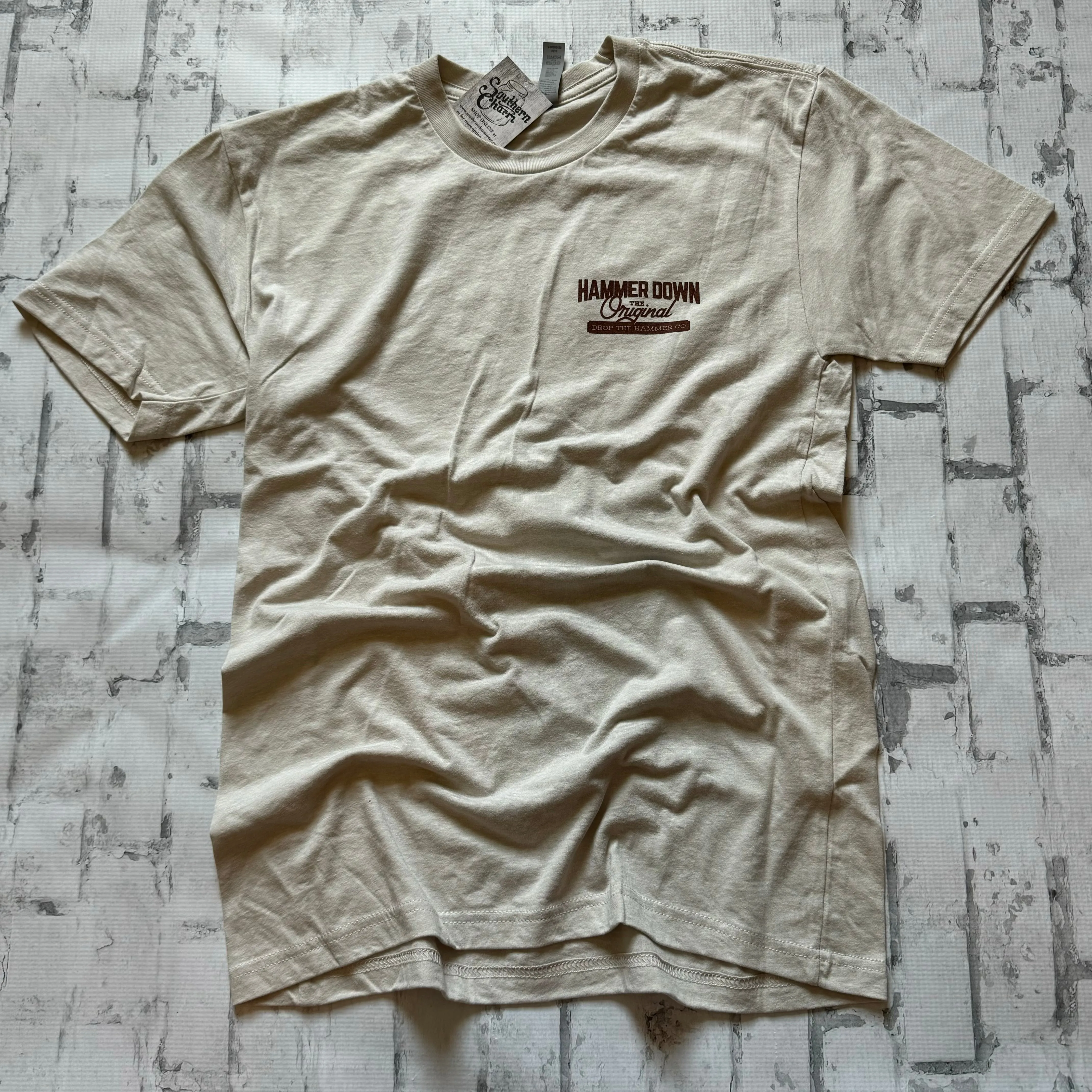 Hammer Down "OG DTH” Short Sleeve T-shirt - Beige