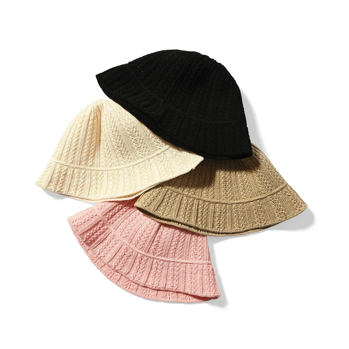 HOMEGAME - TWIST KNIT BUCKET HAT OATMEAL【HG241407】