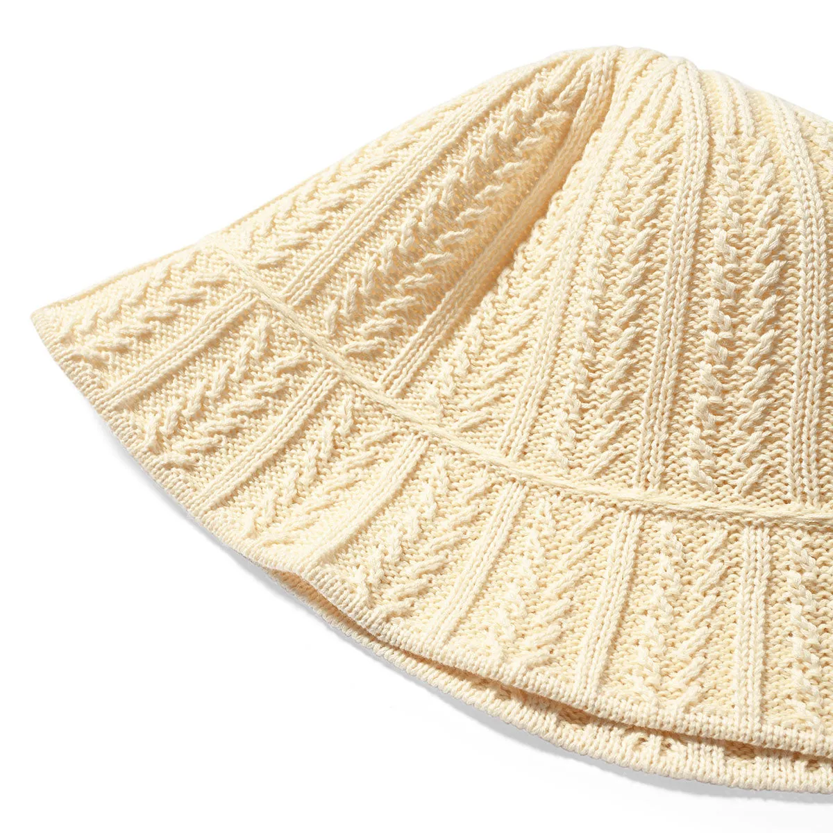 HOMEGAME - TWIST KNIT BUCKET HAT OATMEAL【HG241407】