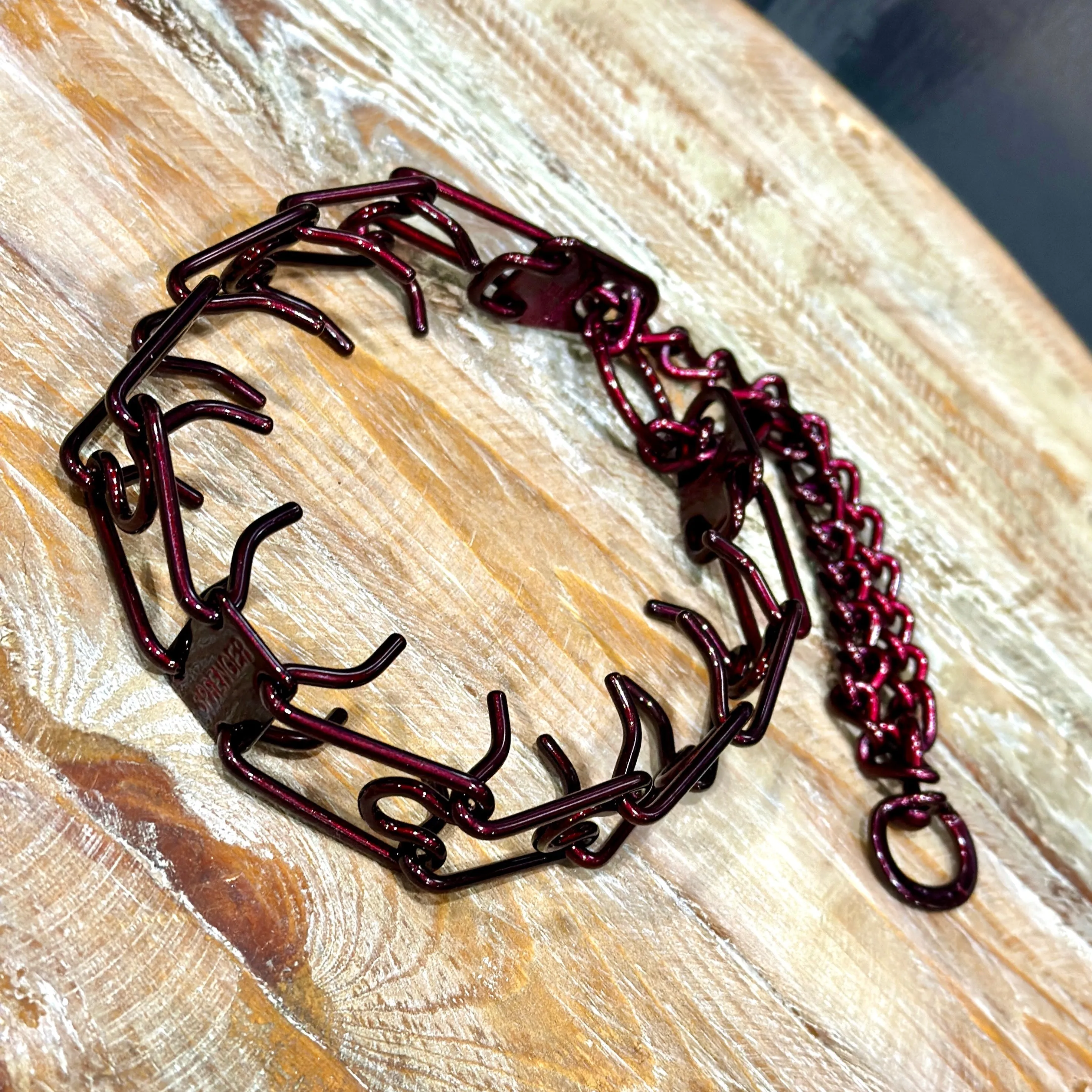 Illusion Malbec Custom Powder Coated Herm Sprenger Prong Collar for Dogs