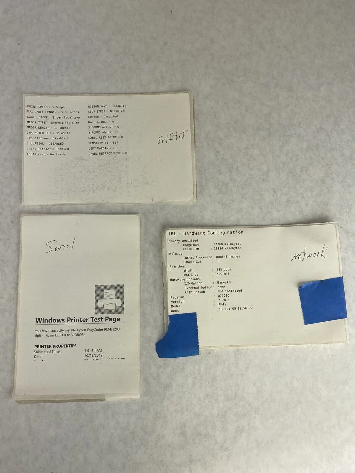Intermec PM4i EasyCoder USB Ethernet Thermal Barcode Label Printer TESTED FAIR