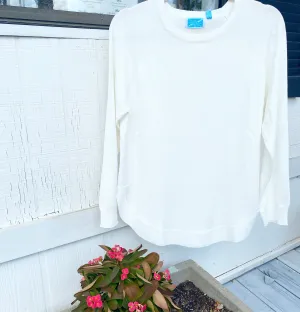 Ivory Baseball Crew Sweater