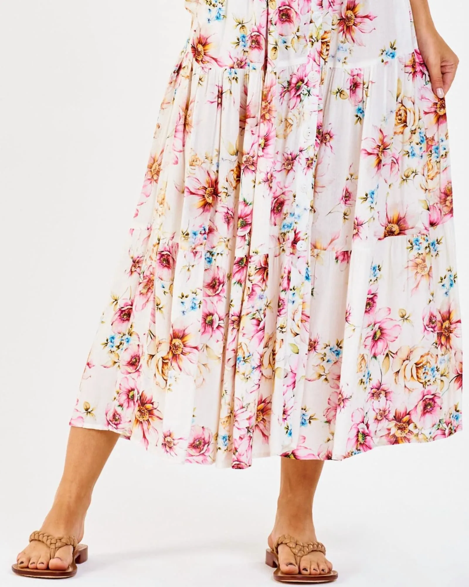 Keira Midi Skirt in Abbey Garden | Abbey Garden