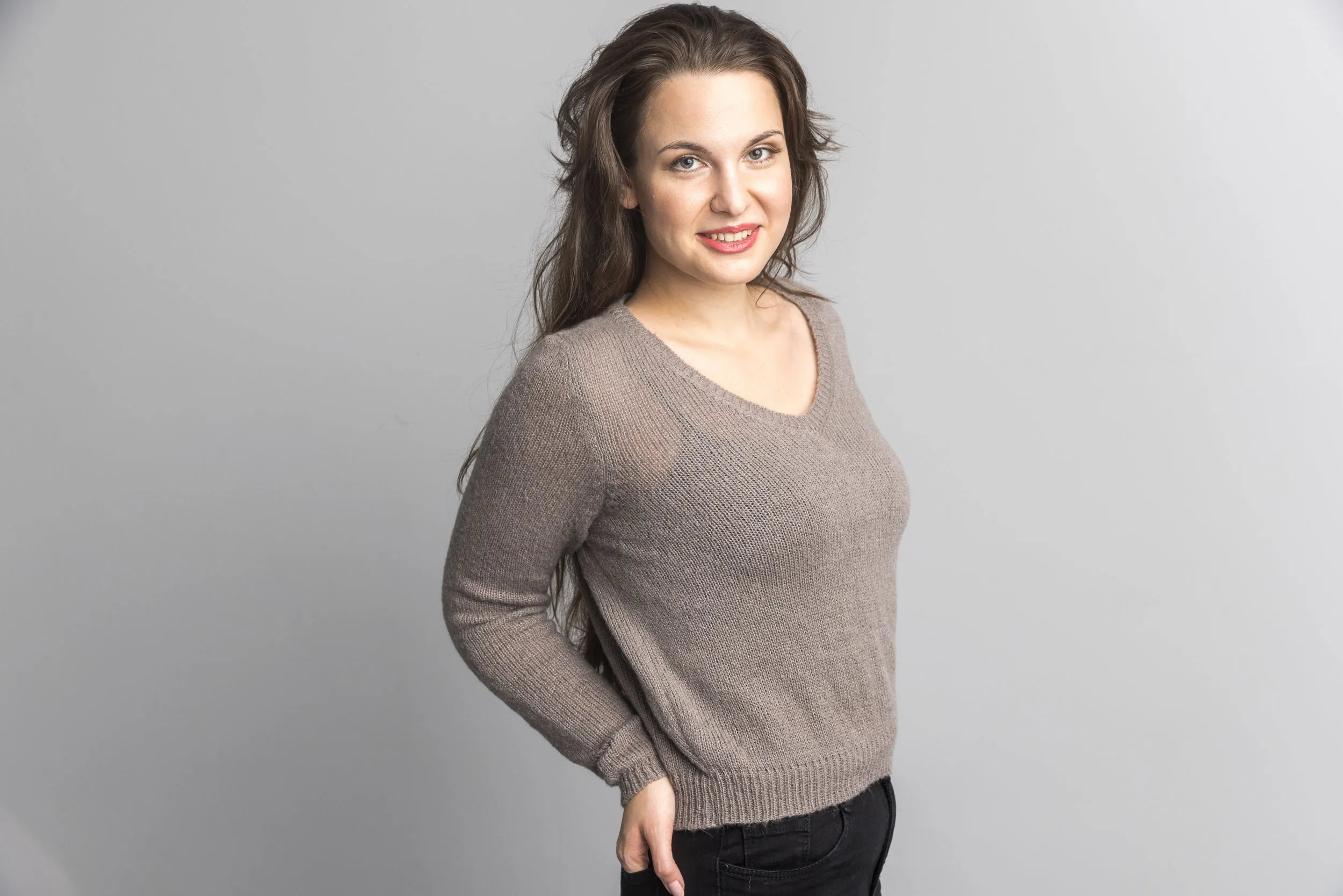 Klassischen Strickpullover aus Baby Alpaka stricken