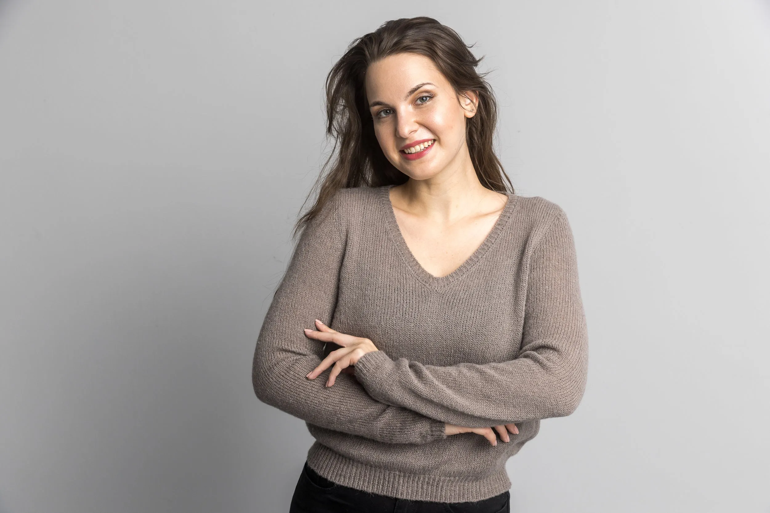 Klassischen Strickpullover aus Baby Alpaka stricken