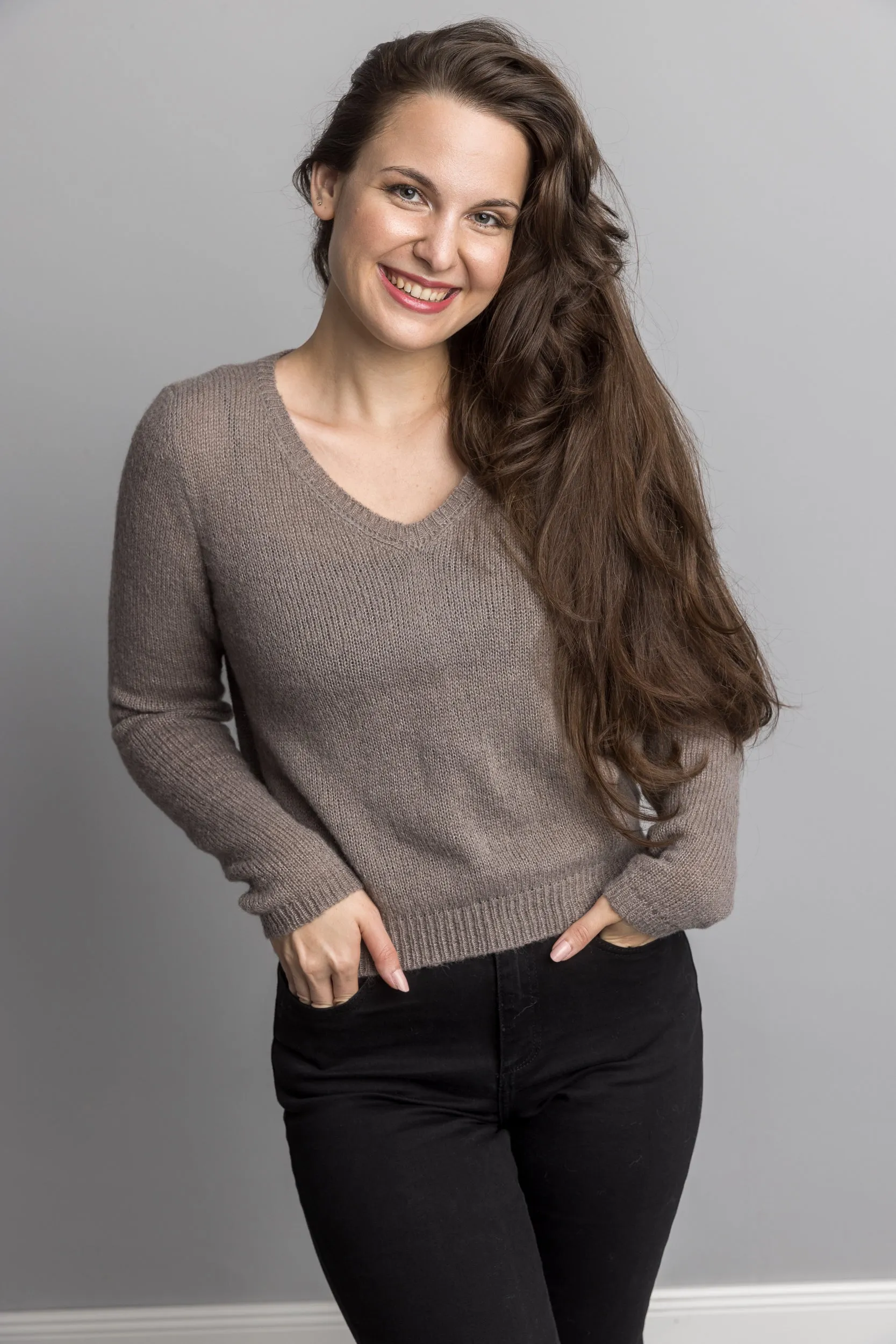 Klassischen Strickpullover aus Baby Alpaka stricken