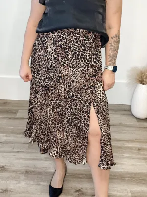 Leopard Midi Skirt