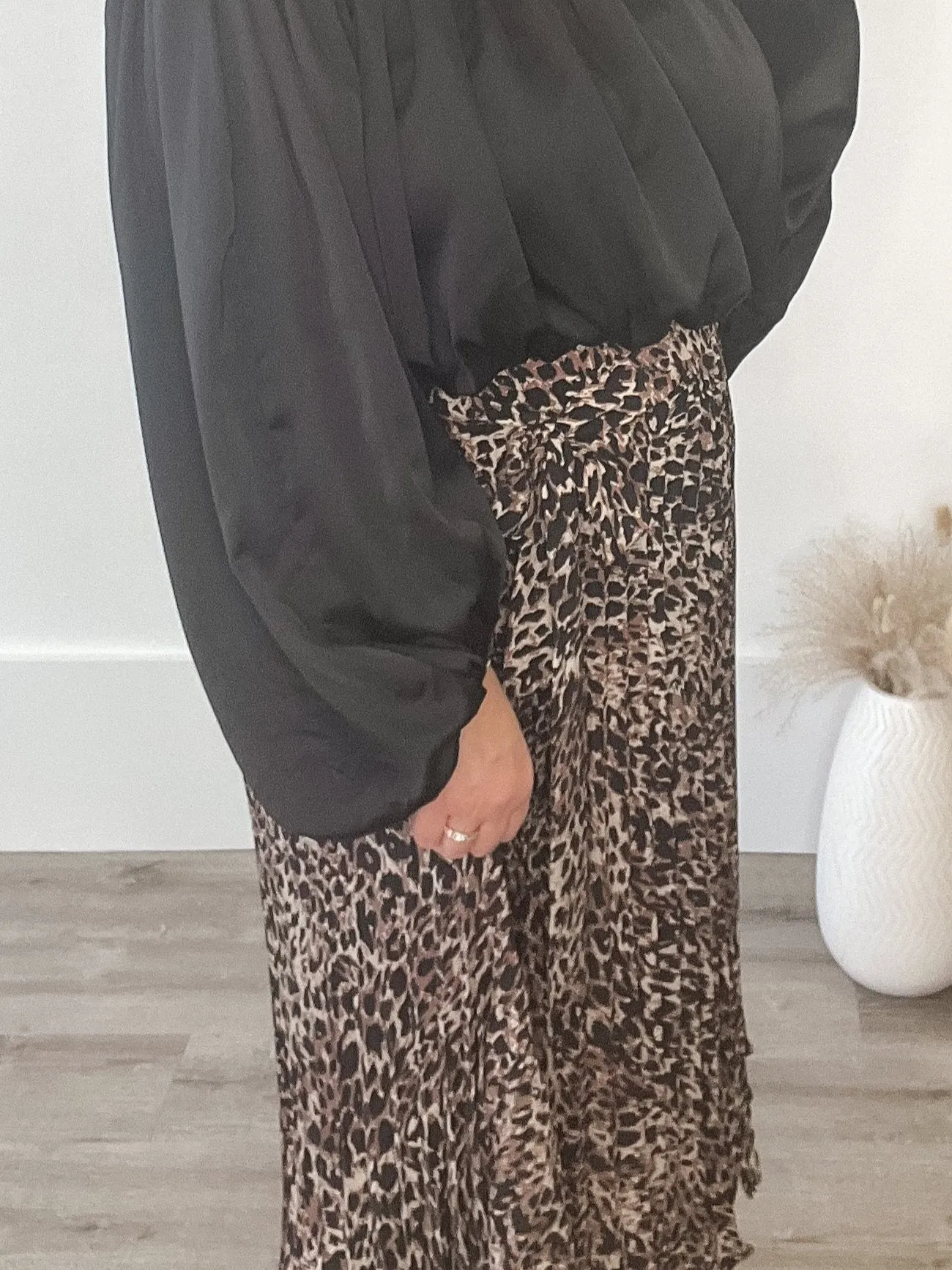 Leopard Midi Skirt