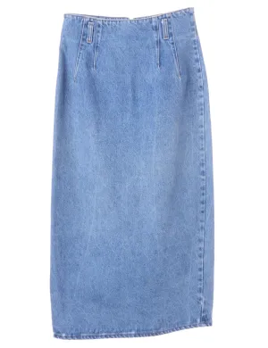 Light Wash Midi Skirt
