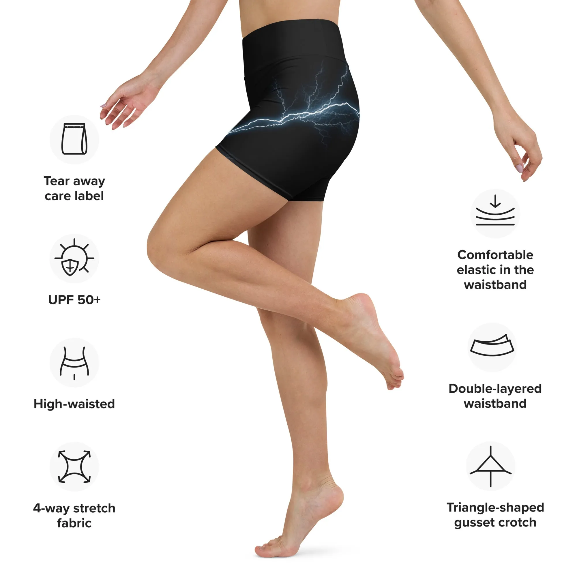 Lightning High Waist Shorts