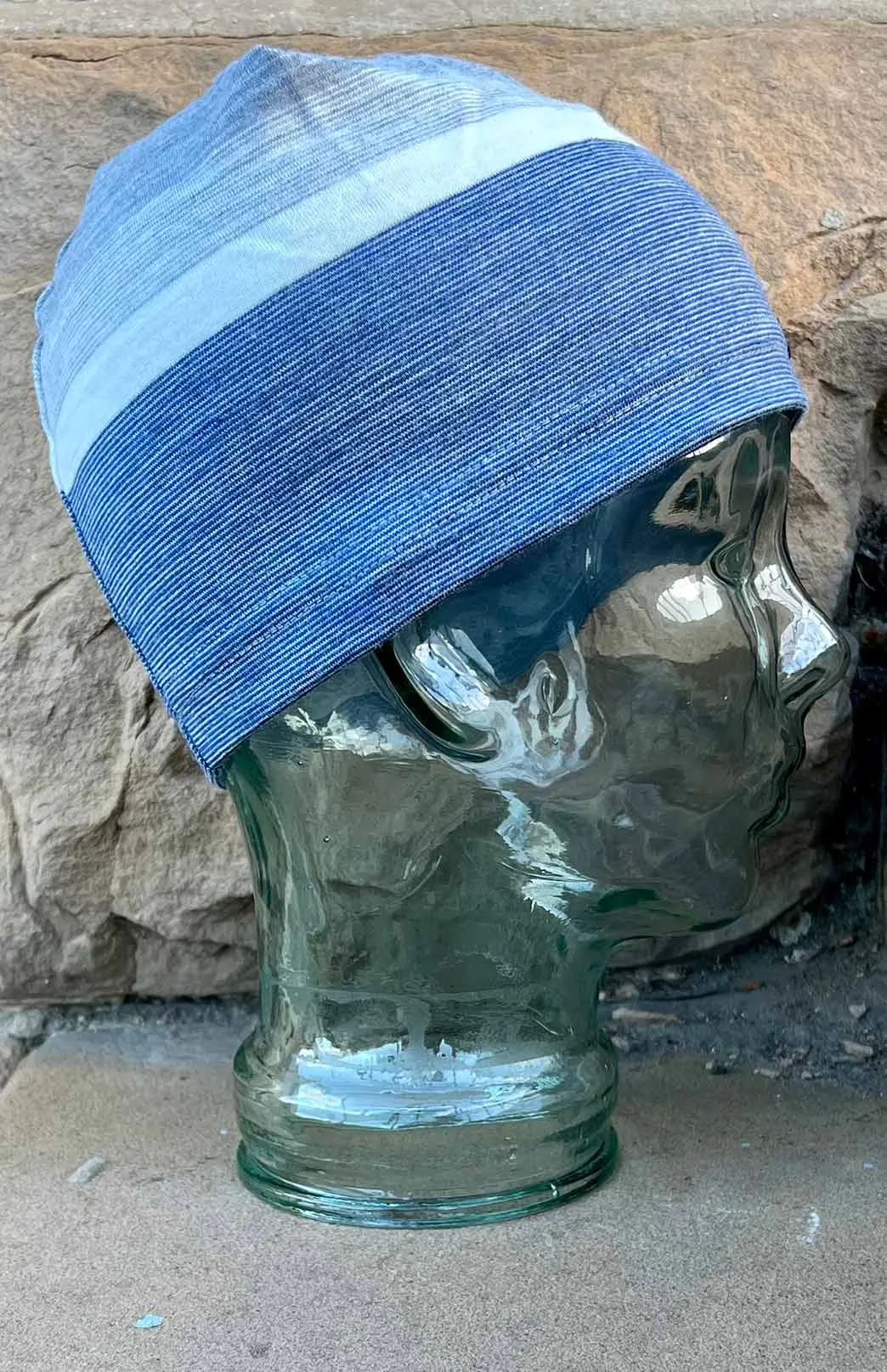Lightweight Patterned and Striped Skull Cap Sports Beanie