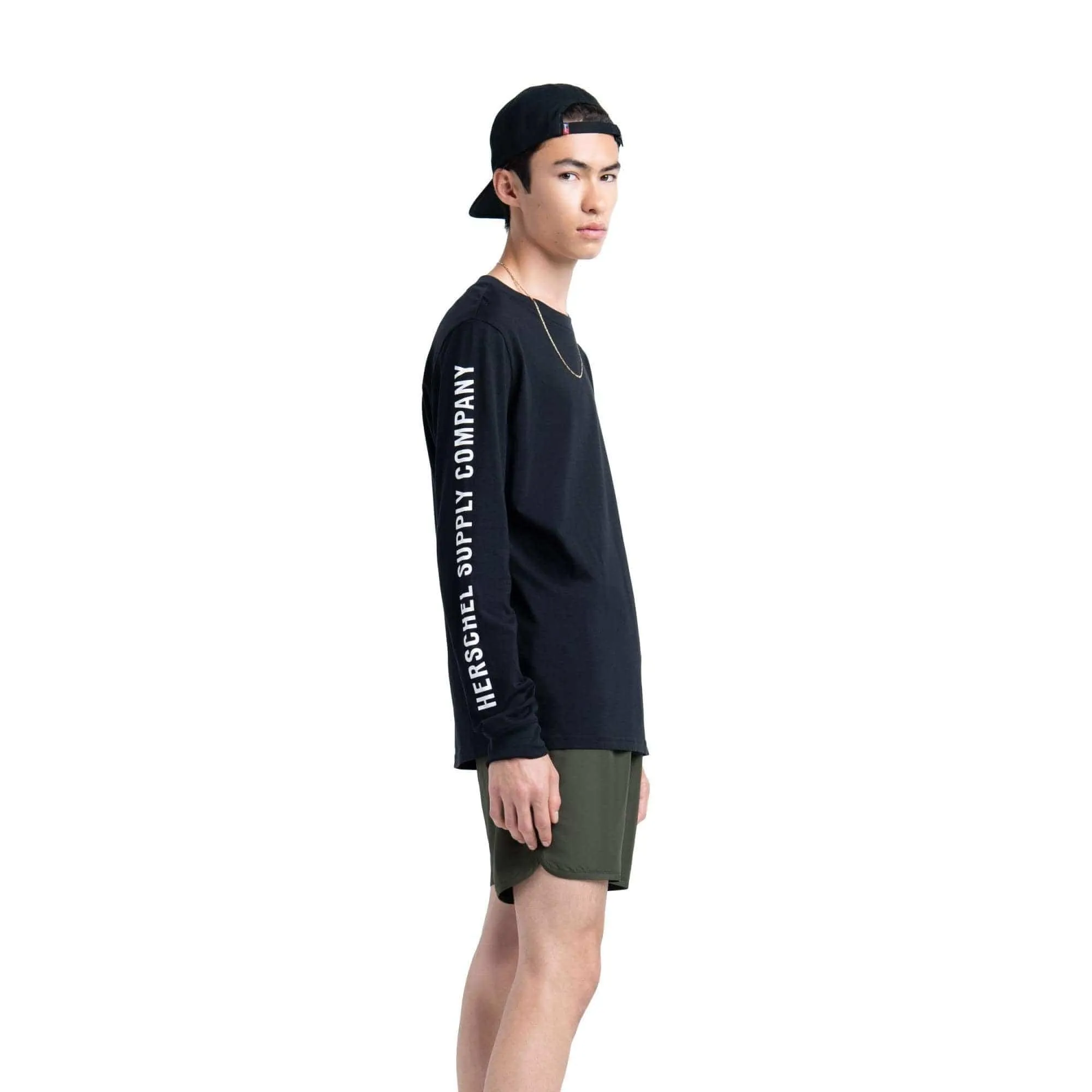 Long Sleeve Tee Print Black/White