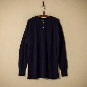 lot.54003 THERMAL HENRYNECK TEE<NAVY>